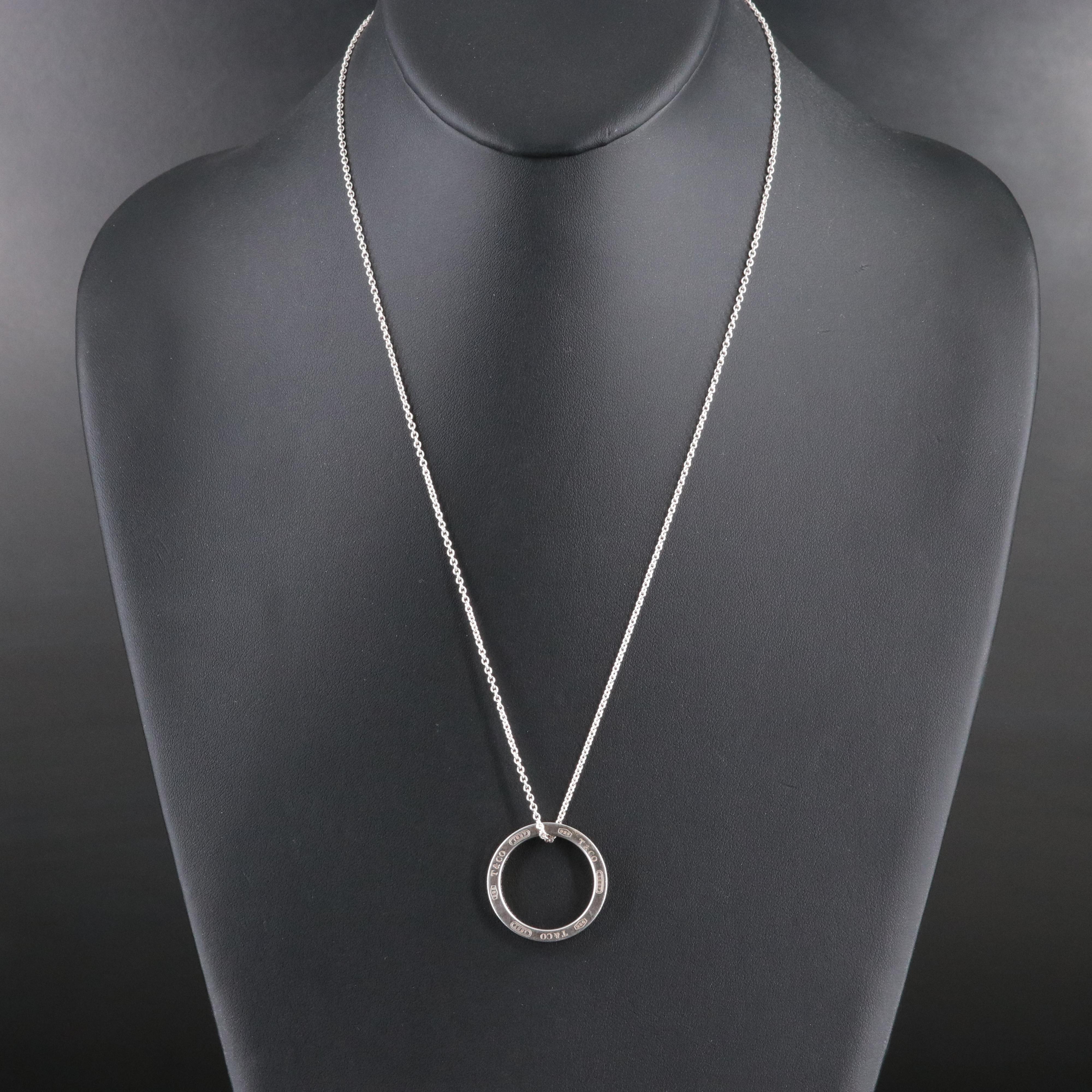 Tiffany & Co. 1837 Sterling Circle Pendant Necklace