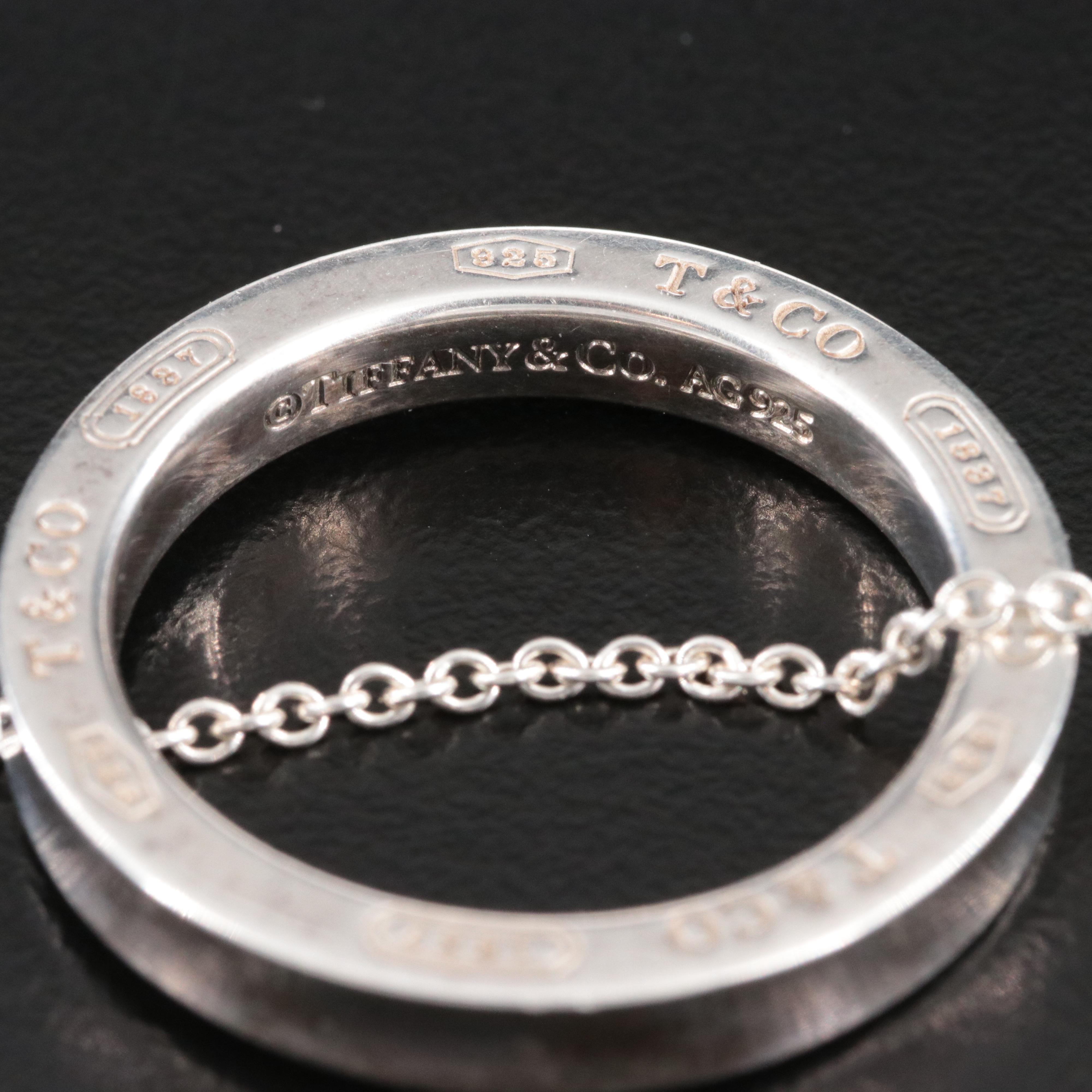 Tiffany & Co. 1837 Sterling Circle Pendant Necklace