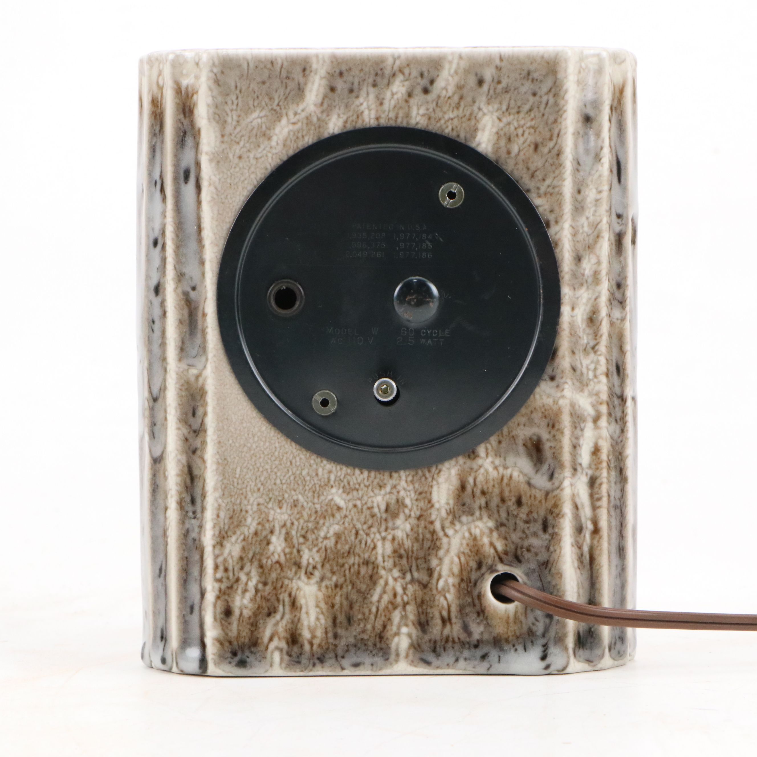 Rookwood Pottery Electric Mantel Clock, 1950