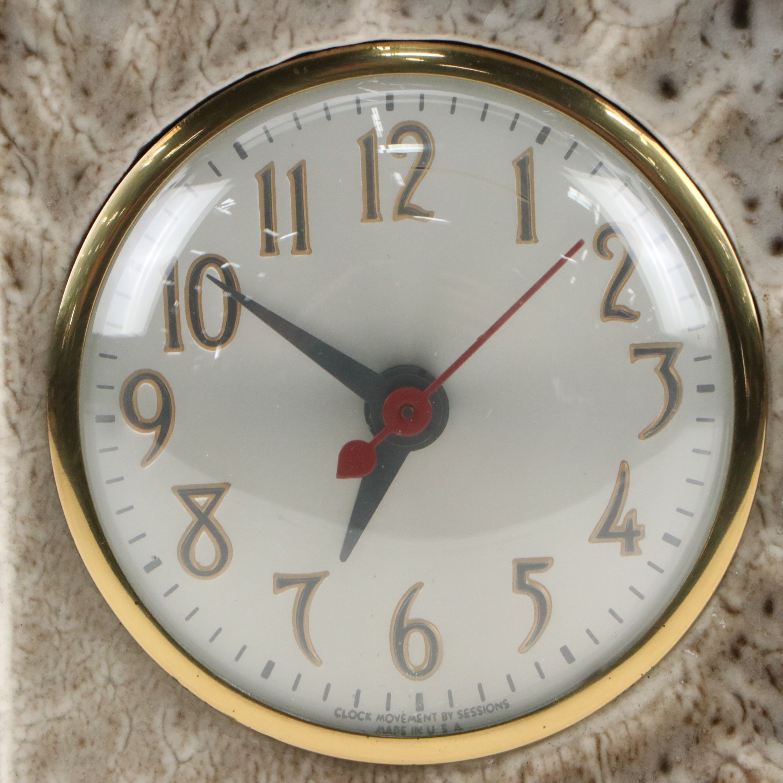 Rookwood Pottery Electric Mantel Clock, 1950