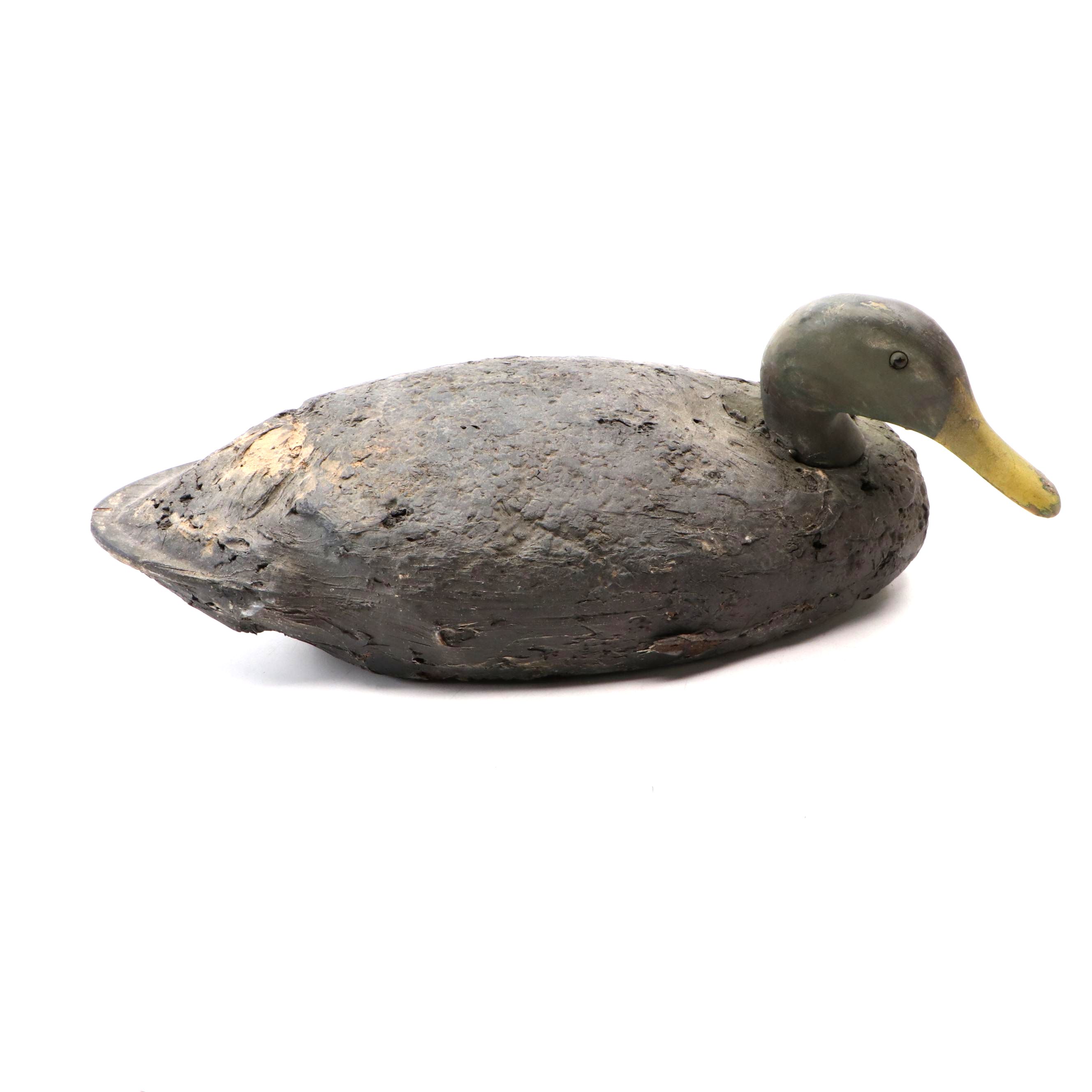 Carved and Painted Cork Duck Decoy, Antique