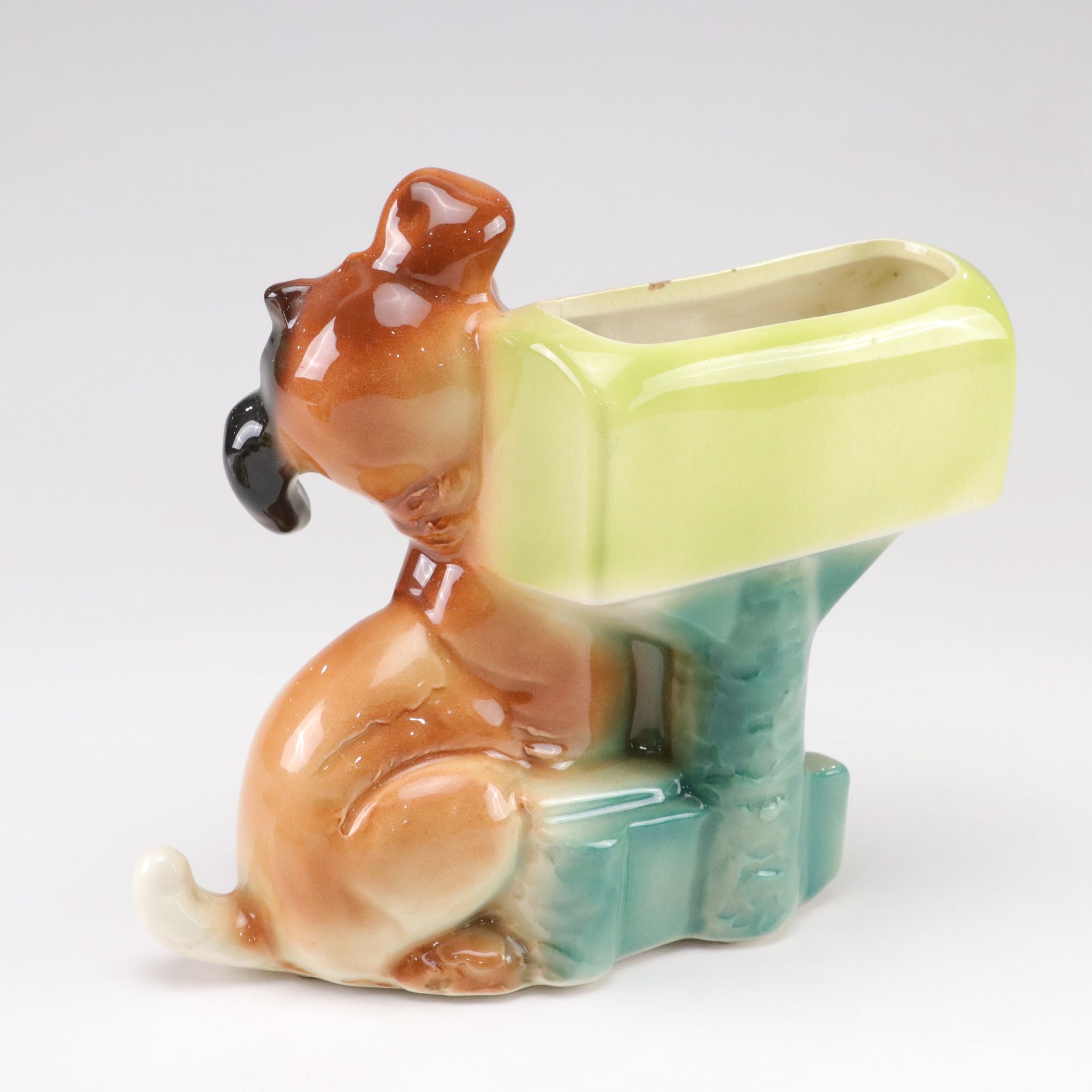 Three Ceramic Dog Figural Planters, Mid-20th Century