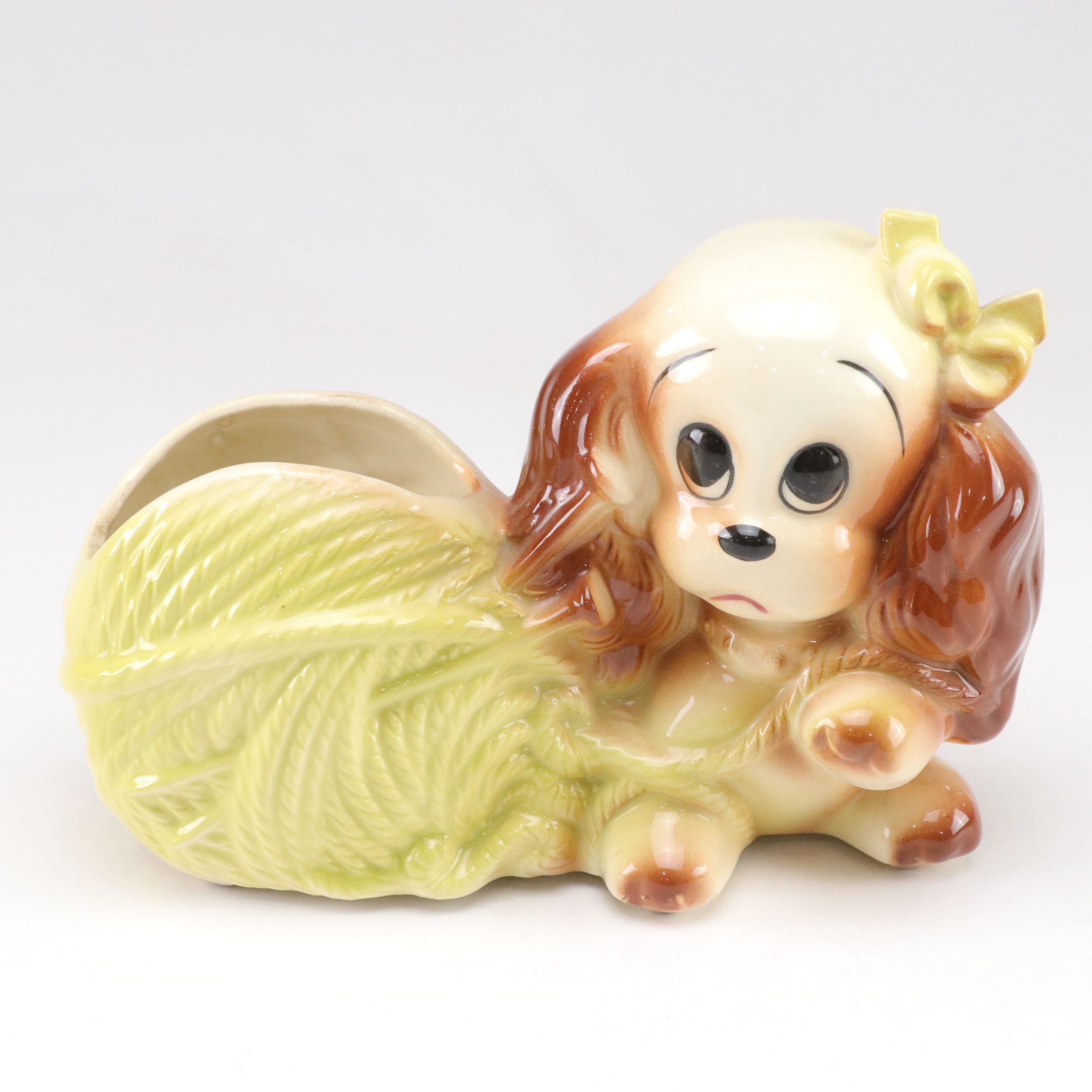 Three Ceramic Dog Figural Planters, Mid-20th Century