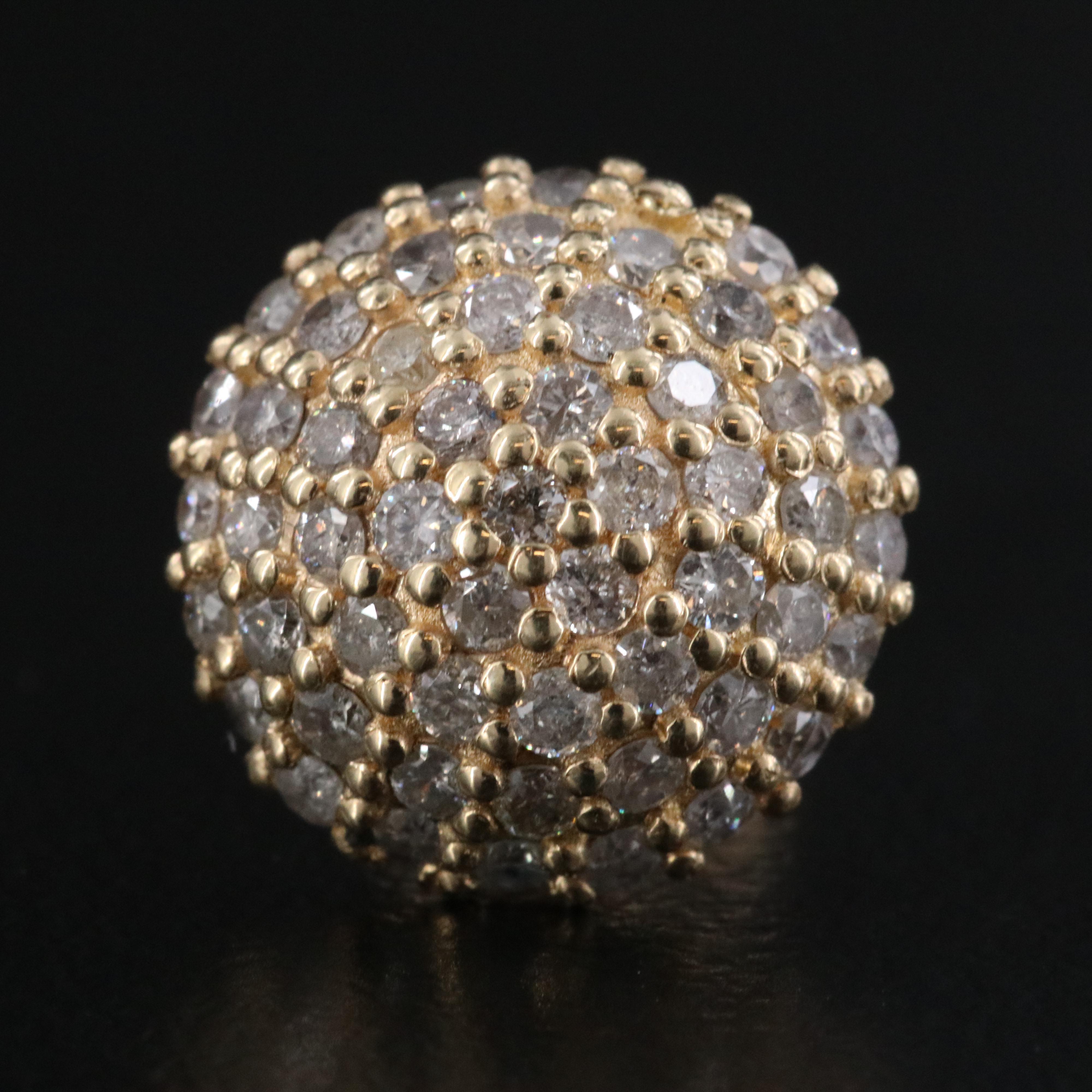 14K 1.50 CTW Pavé Diamond Earrings