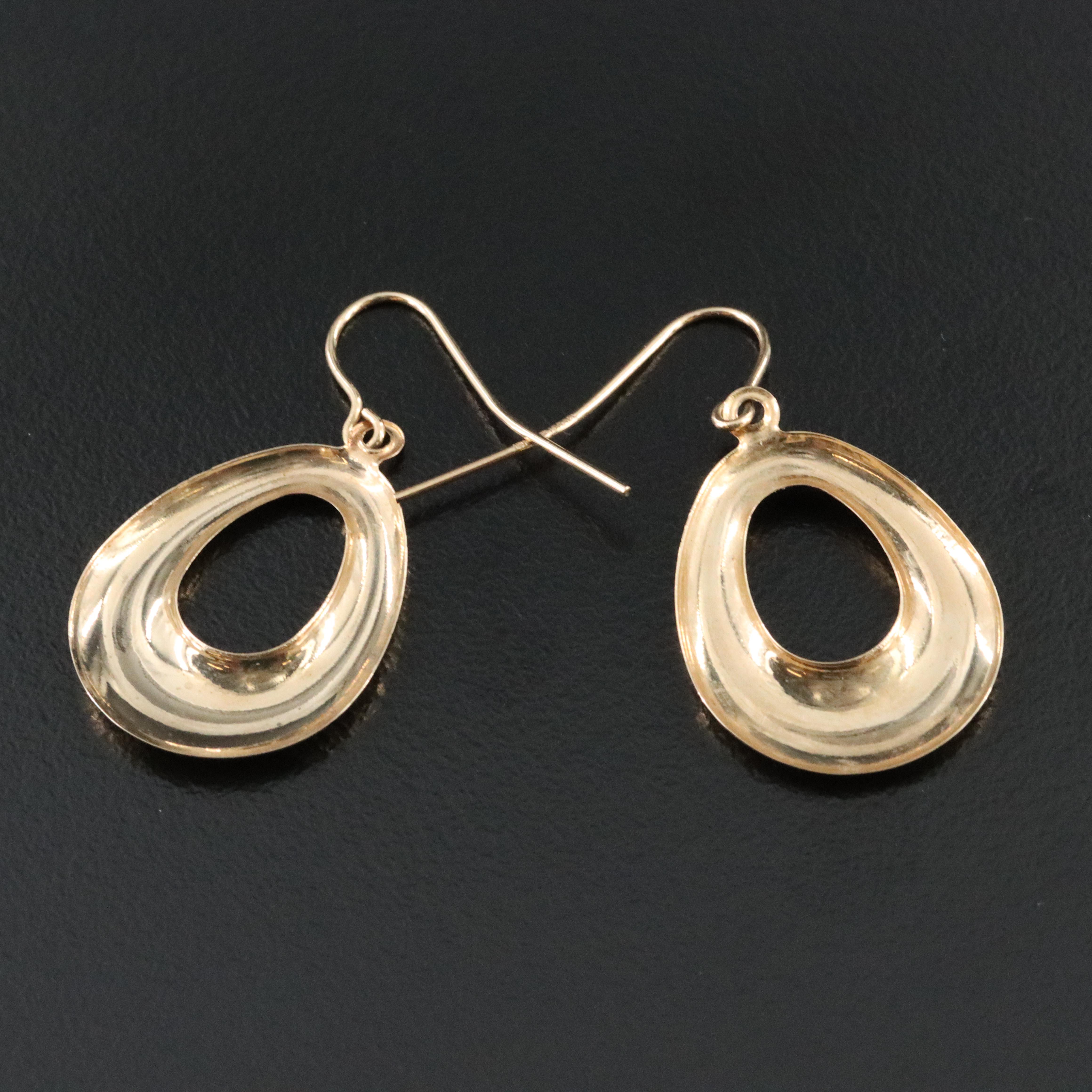 14K Diamond-Cut Style Earrings