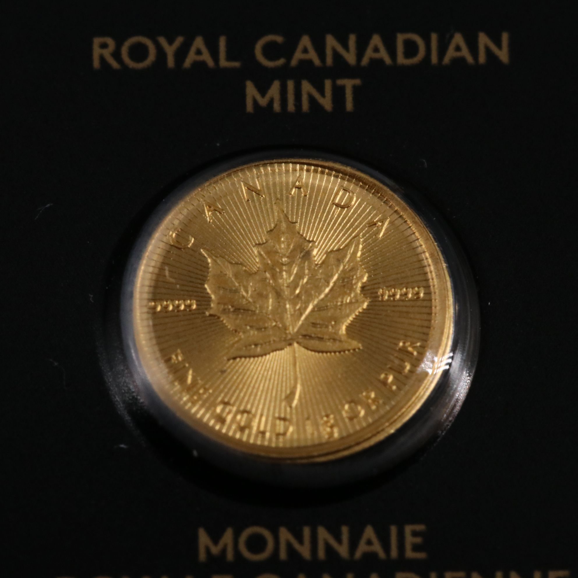 2023 Canada Fifty Cents One Gram Gold Maple Leaf Coin