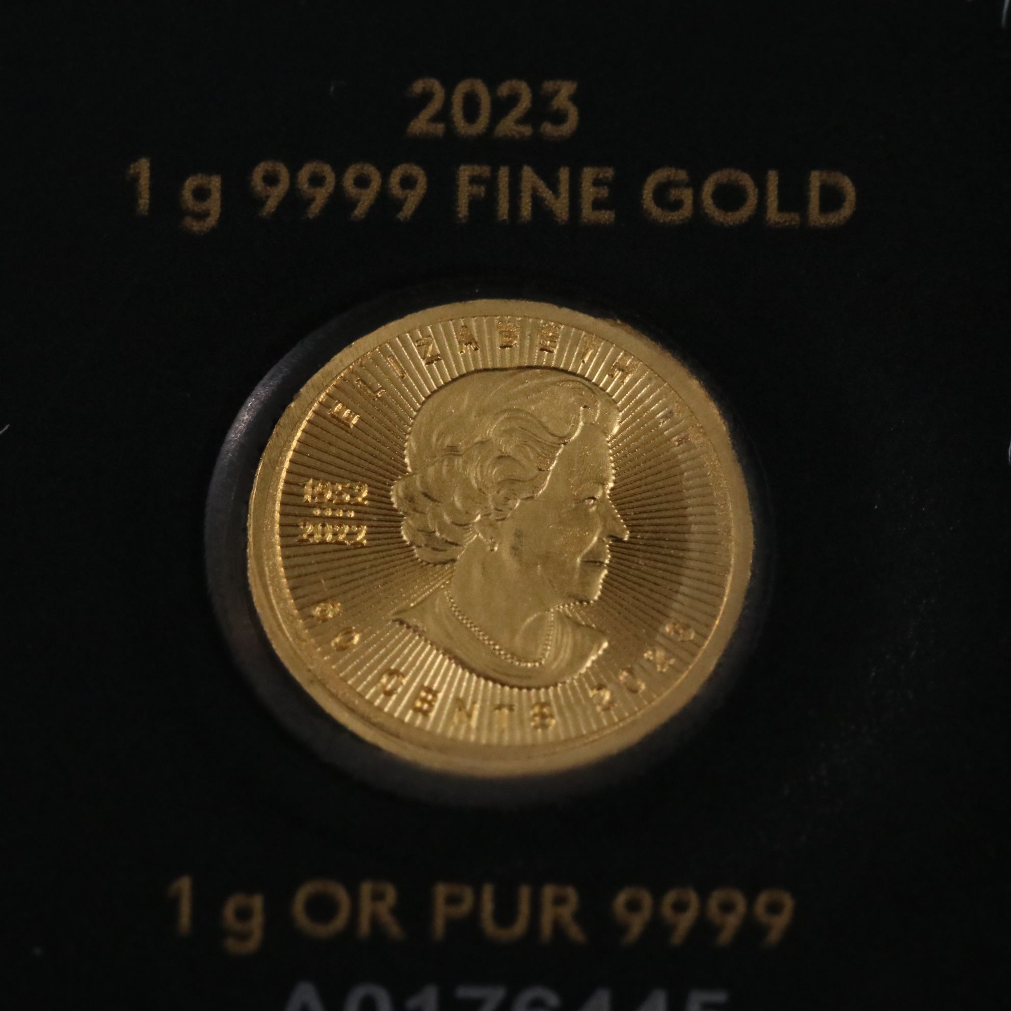 2023 Canada Fifty Cents One Gram Gold Maple Leaf Coin