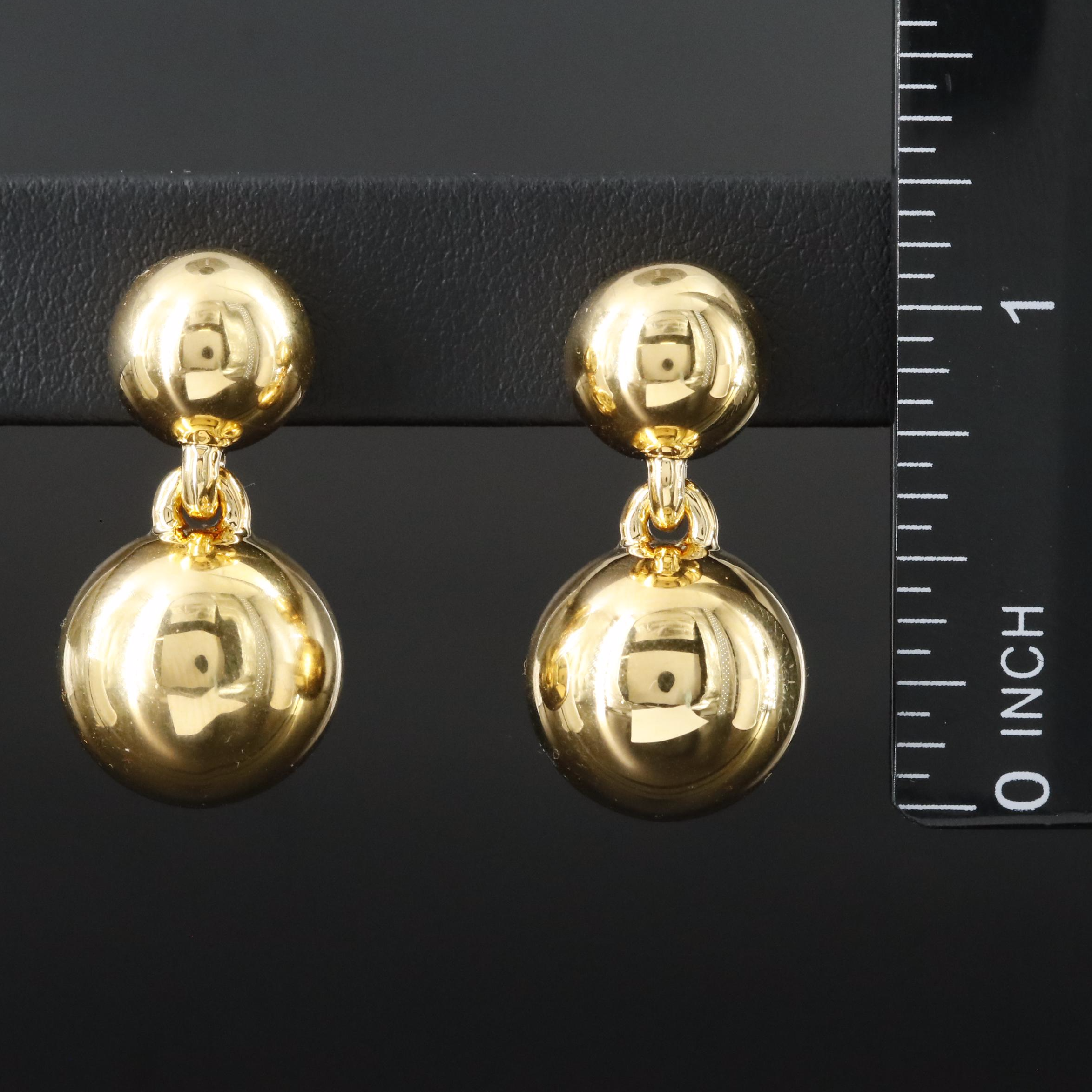 Italian Milor 14K Electroplated Bead Earrings