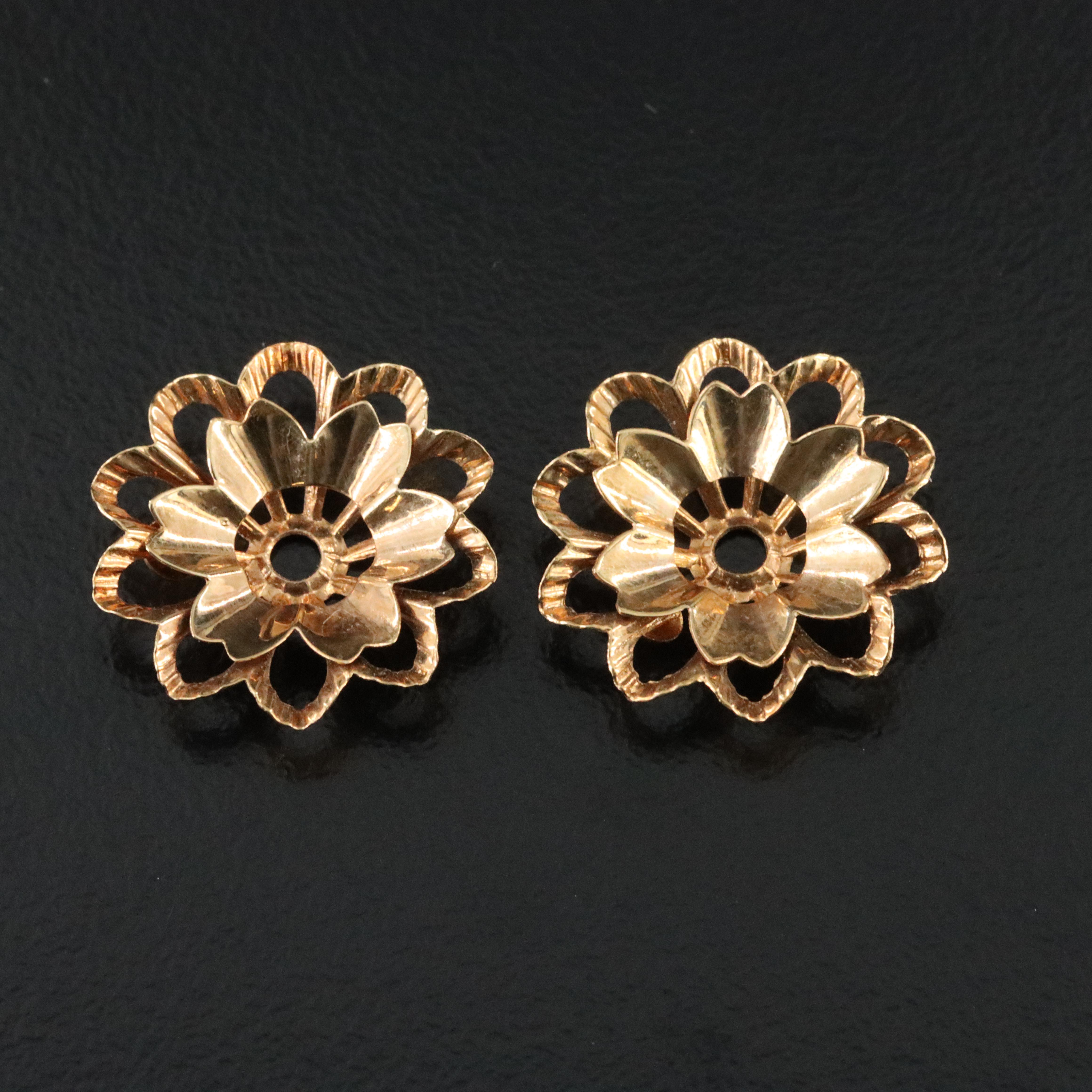 18K Flower Earring Enhancers