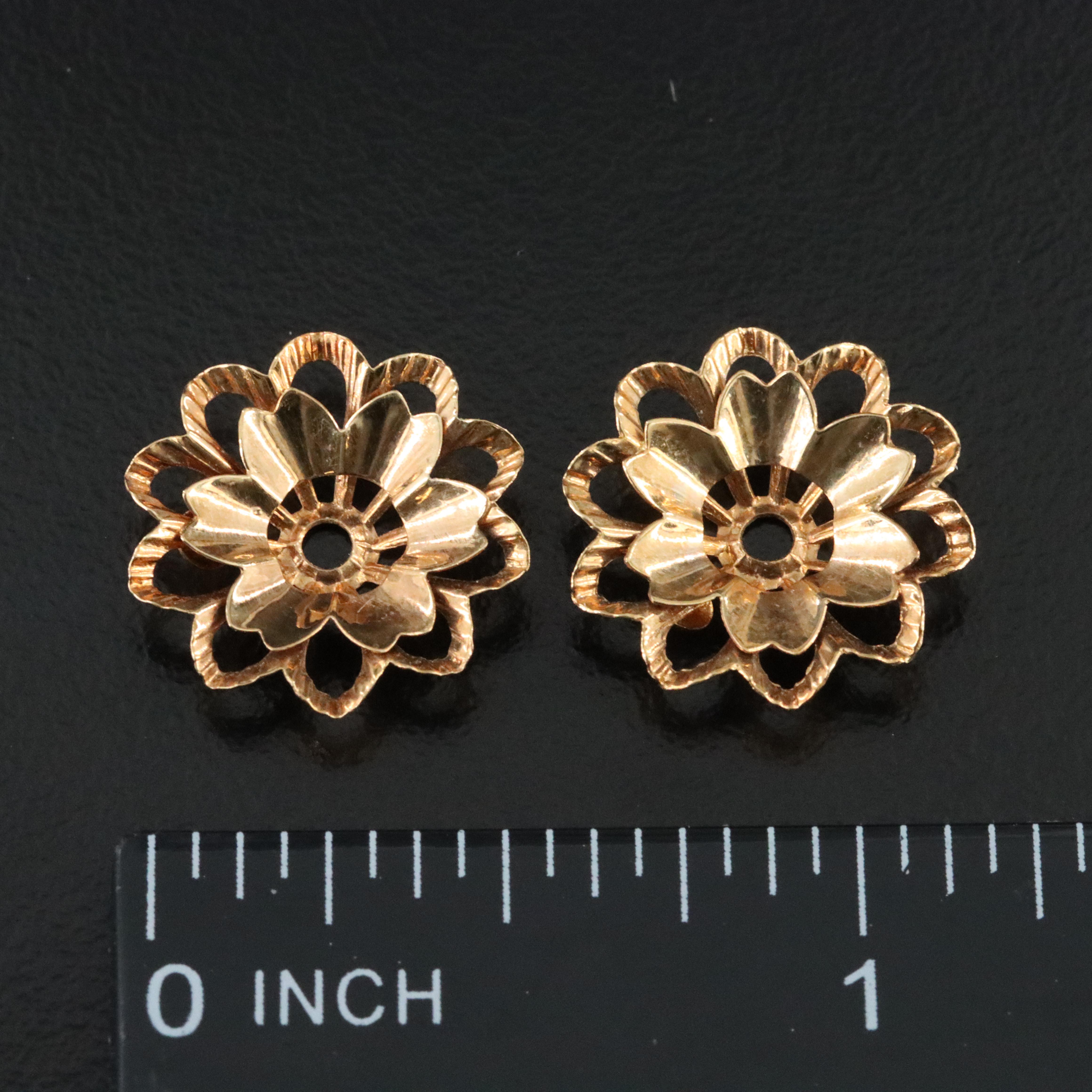 18K Flower Earring Enhancers