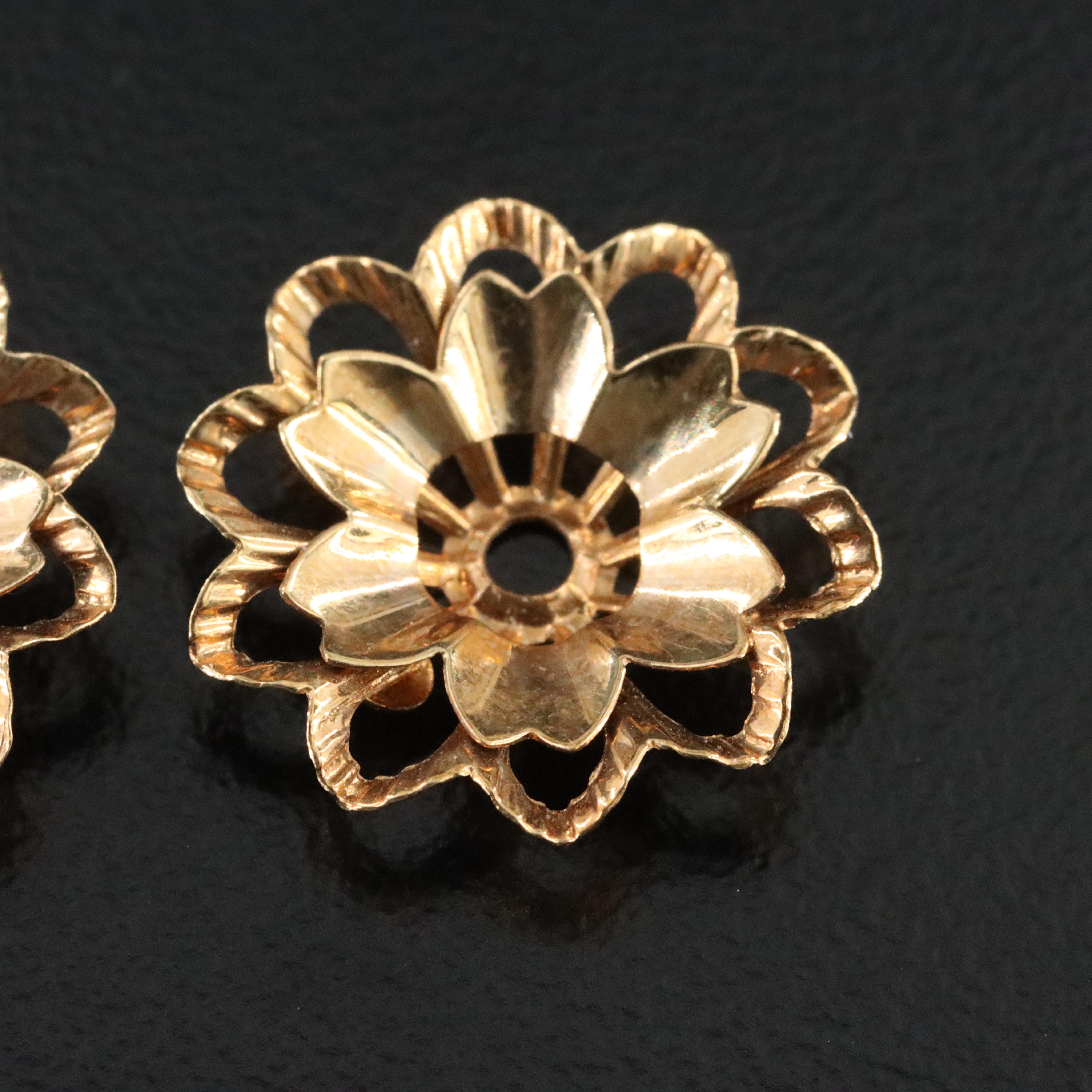18K Flower Earring Enhancers