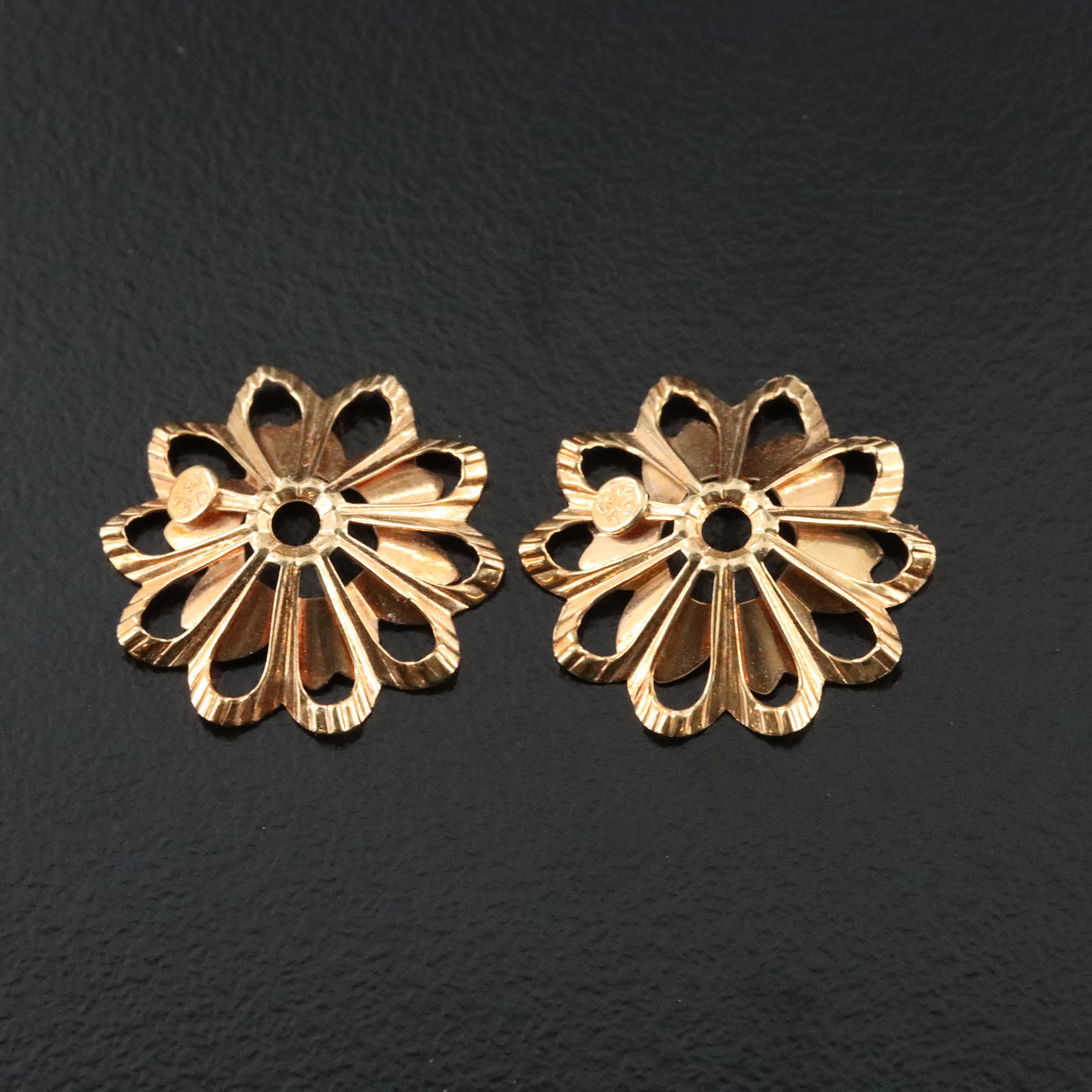 18K Flower Earring Enhancers