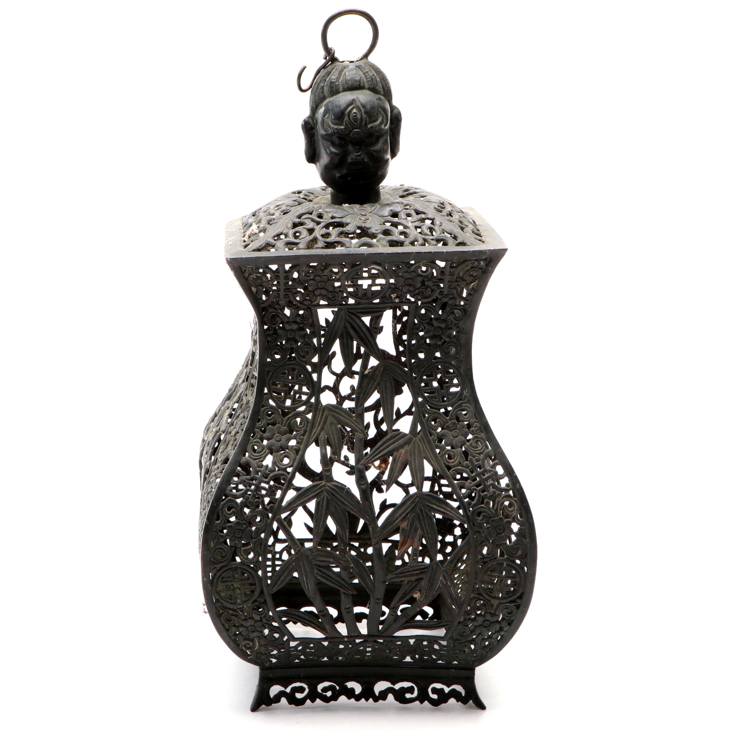 Chinese Style Reticulated Metal Lantern