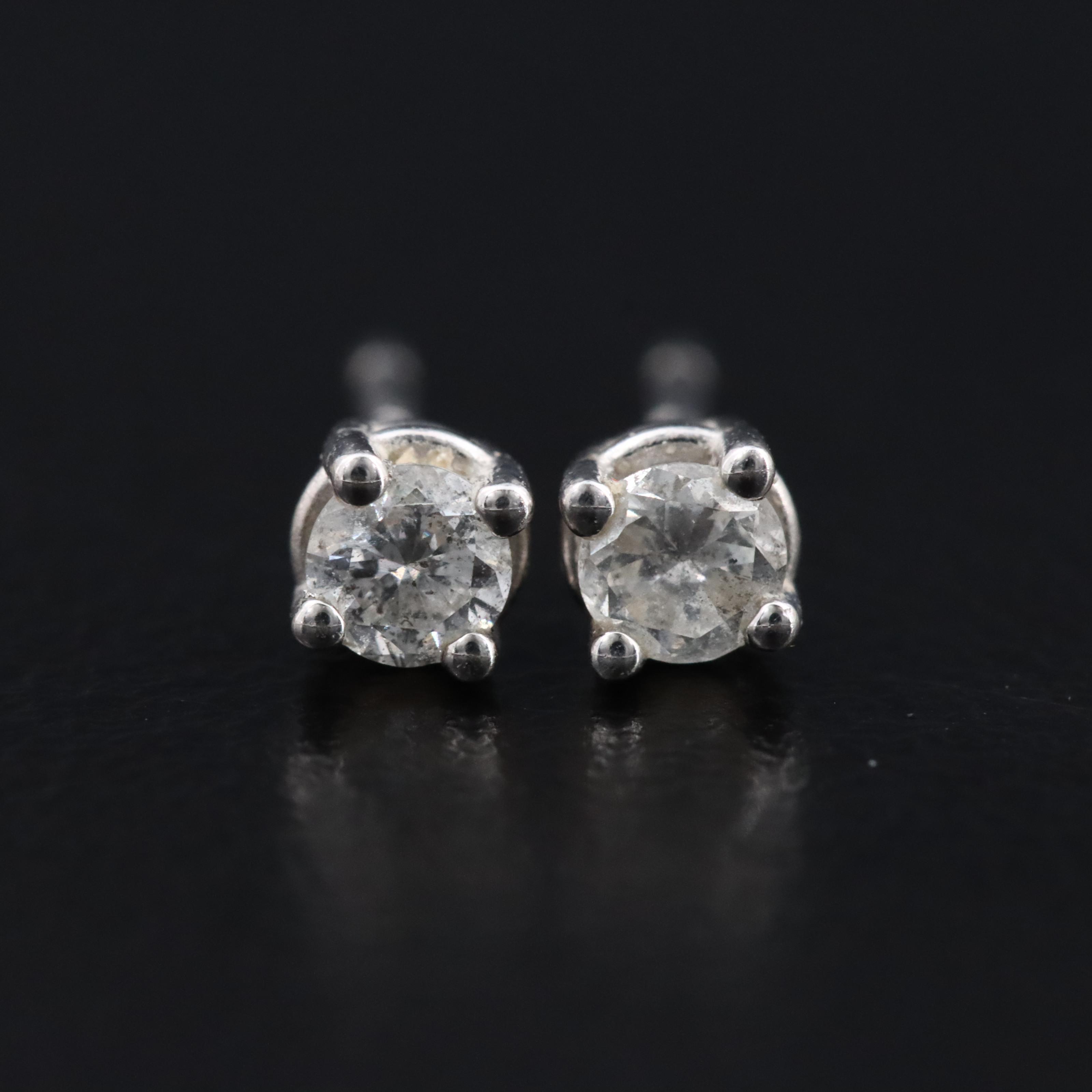 14K 0.16 CTW Diamond Solitaire Earrings