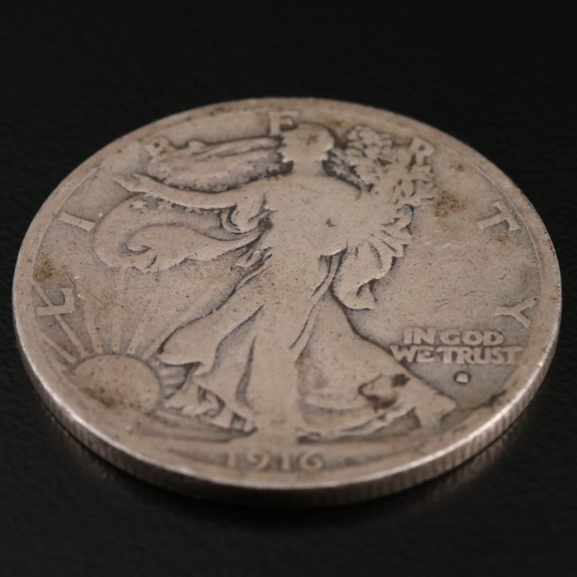 1916-S Walking Liberty Silver Half Dollar