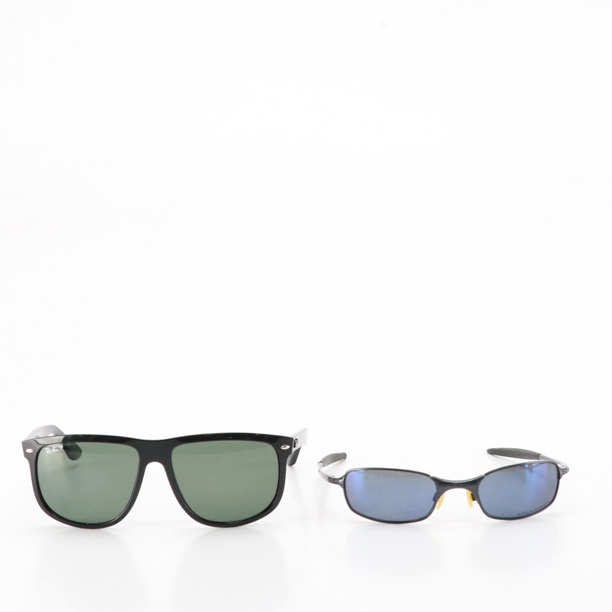 Ray-Ban RB4147 Boyfriend and Oakley Square Wire 2.0 Polarized Sunglasses
