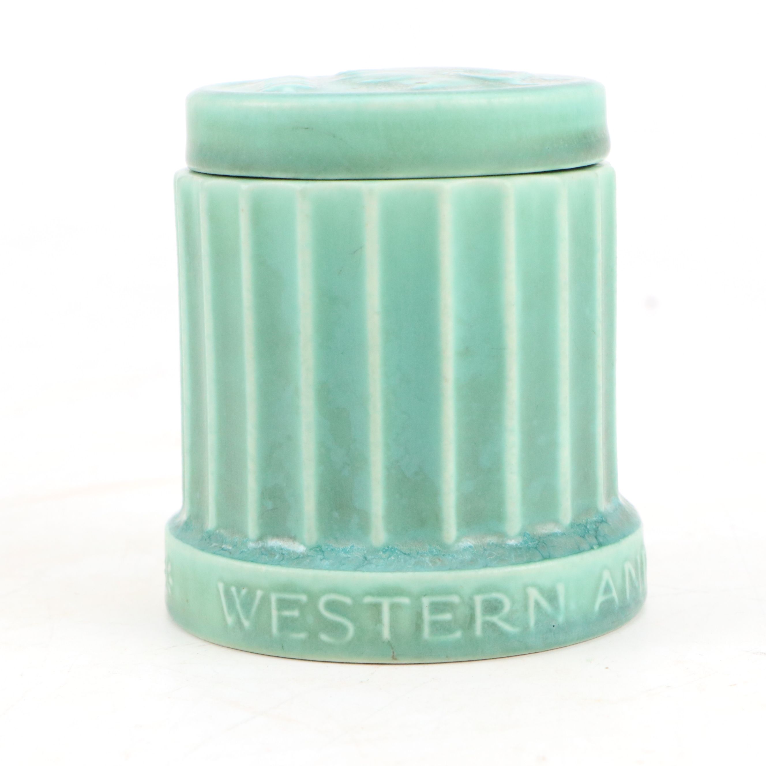 Rookwood Pottery Western and Southern Legion Box and Bull Ashtray, 1930s–1940s