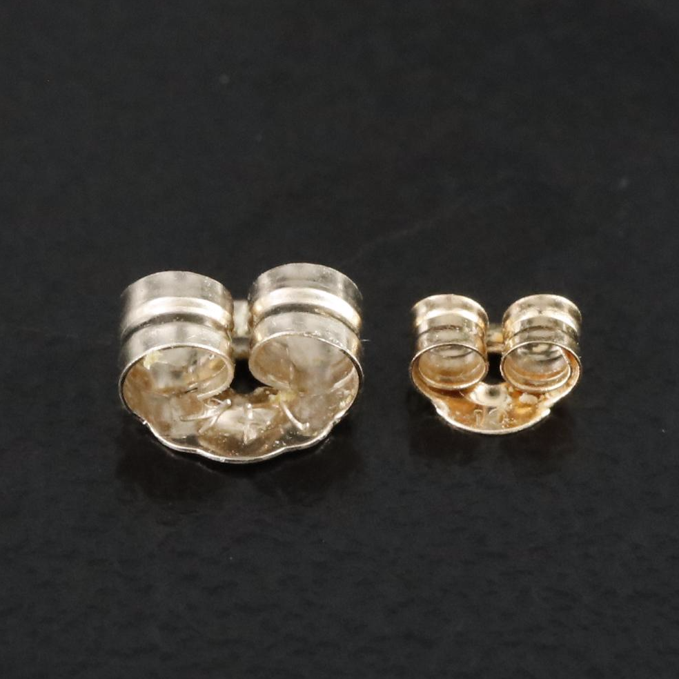 14K Bead Stud Earrings