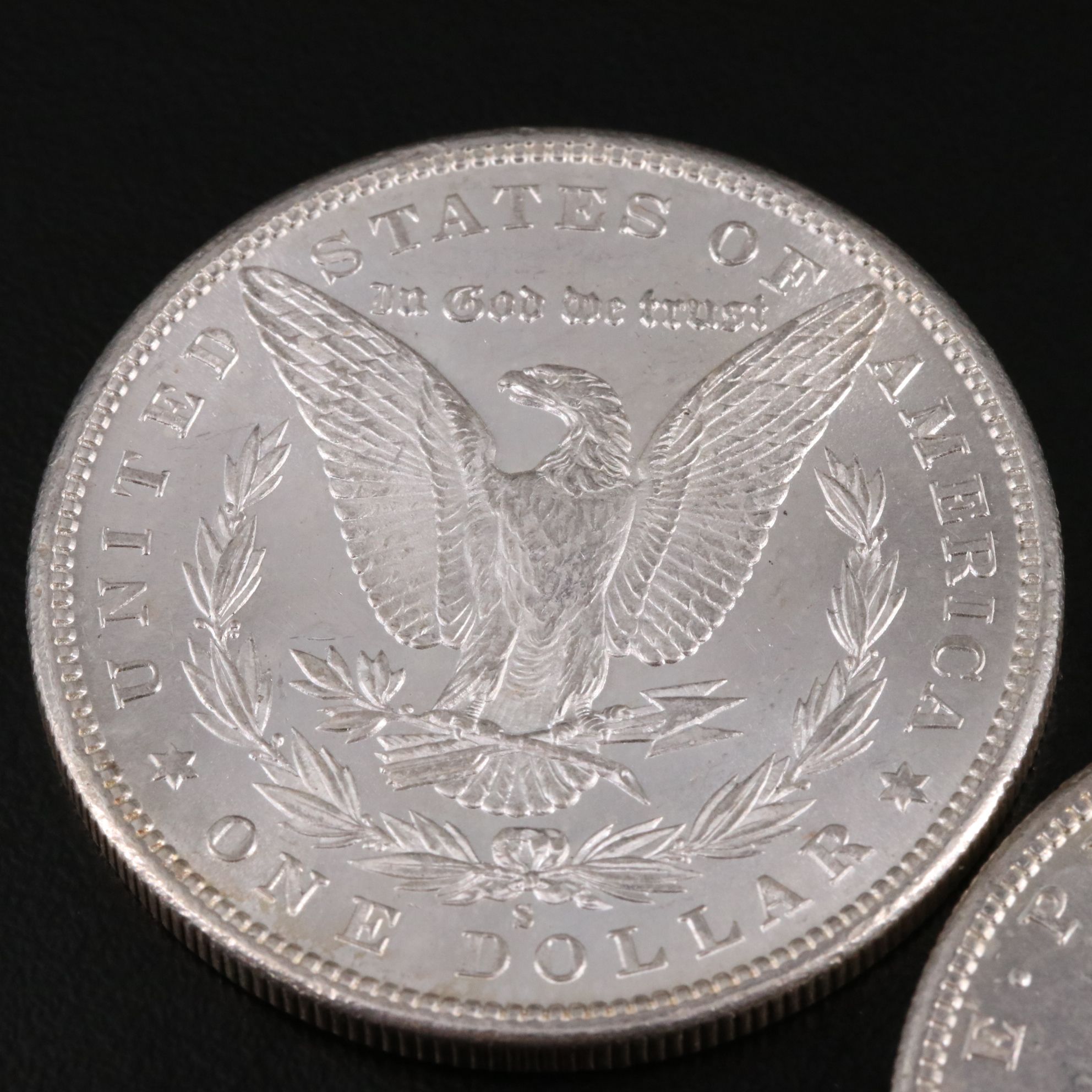 Two 1881-S Morgan Silver Dollars