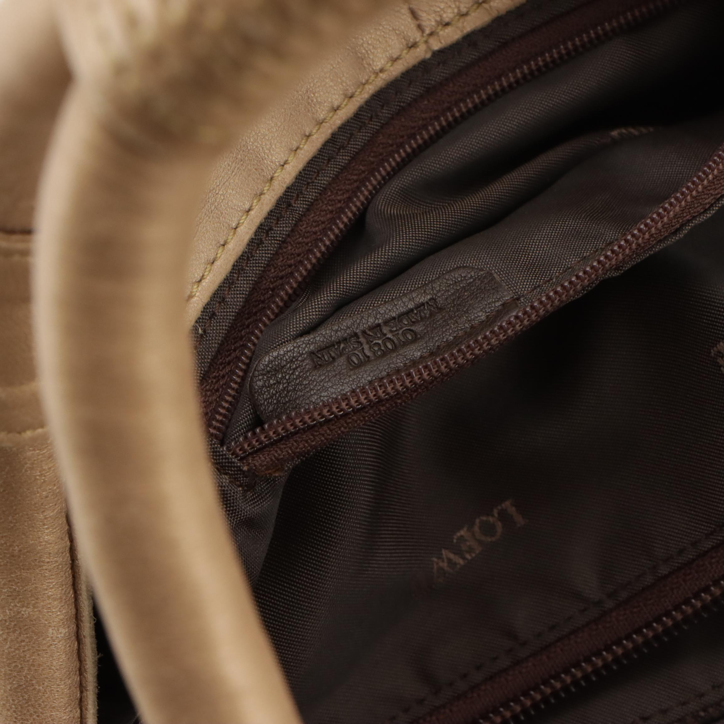 Loewe Aire Handbag in Anagram Embossed Metallic Gold Nappa Leather