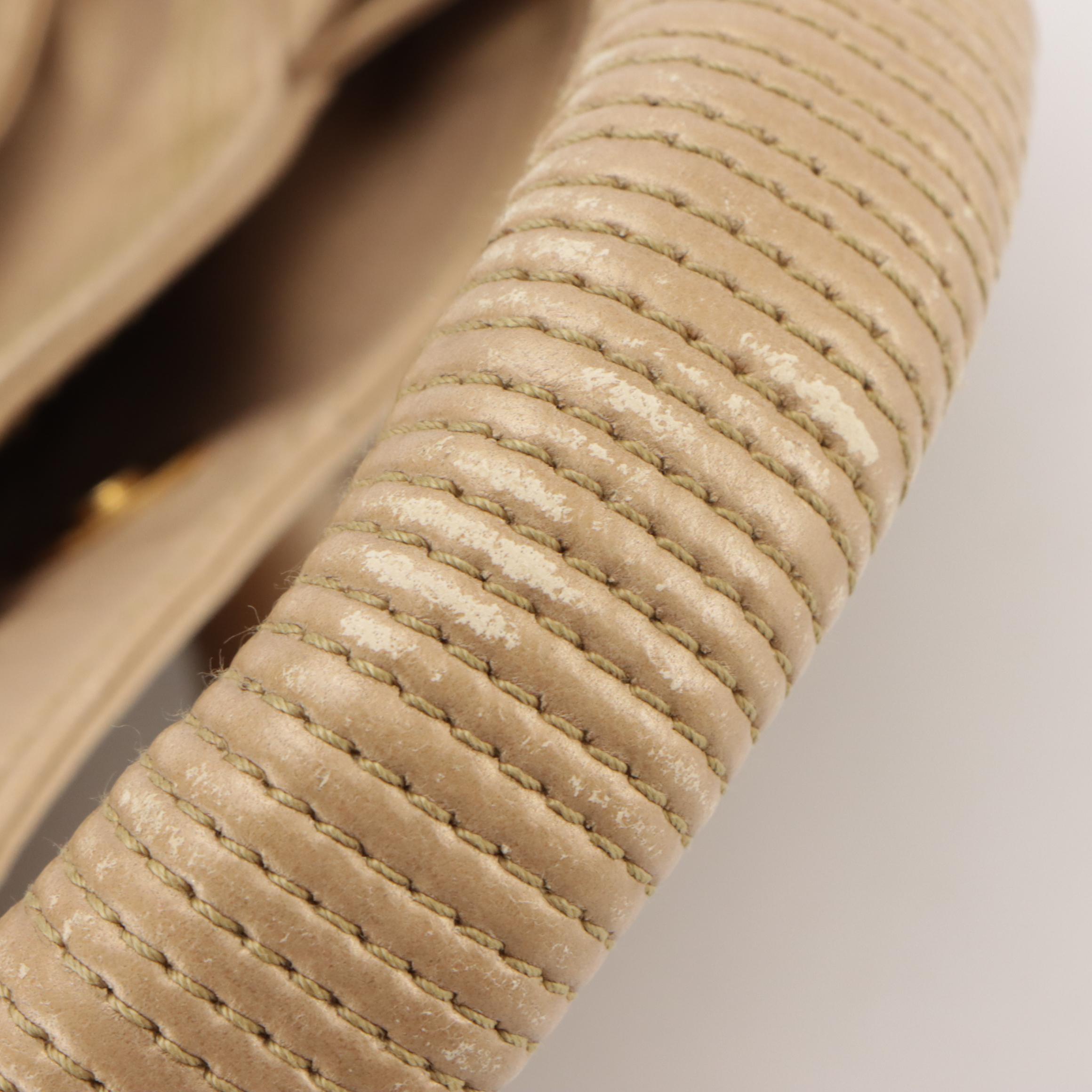 Loewe Aire Handbag in Anagram Embossed Metallic Gold Nappa Leather