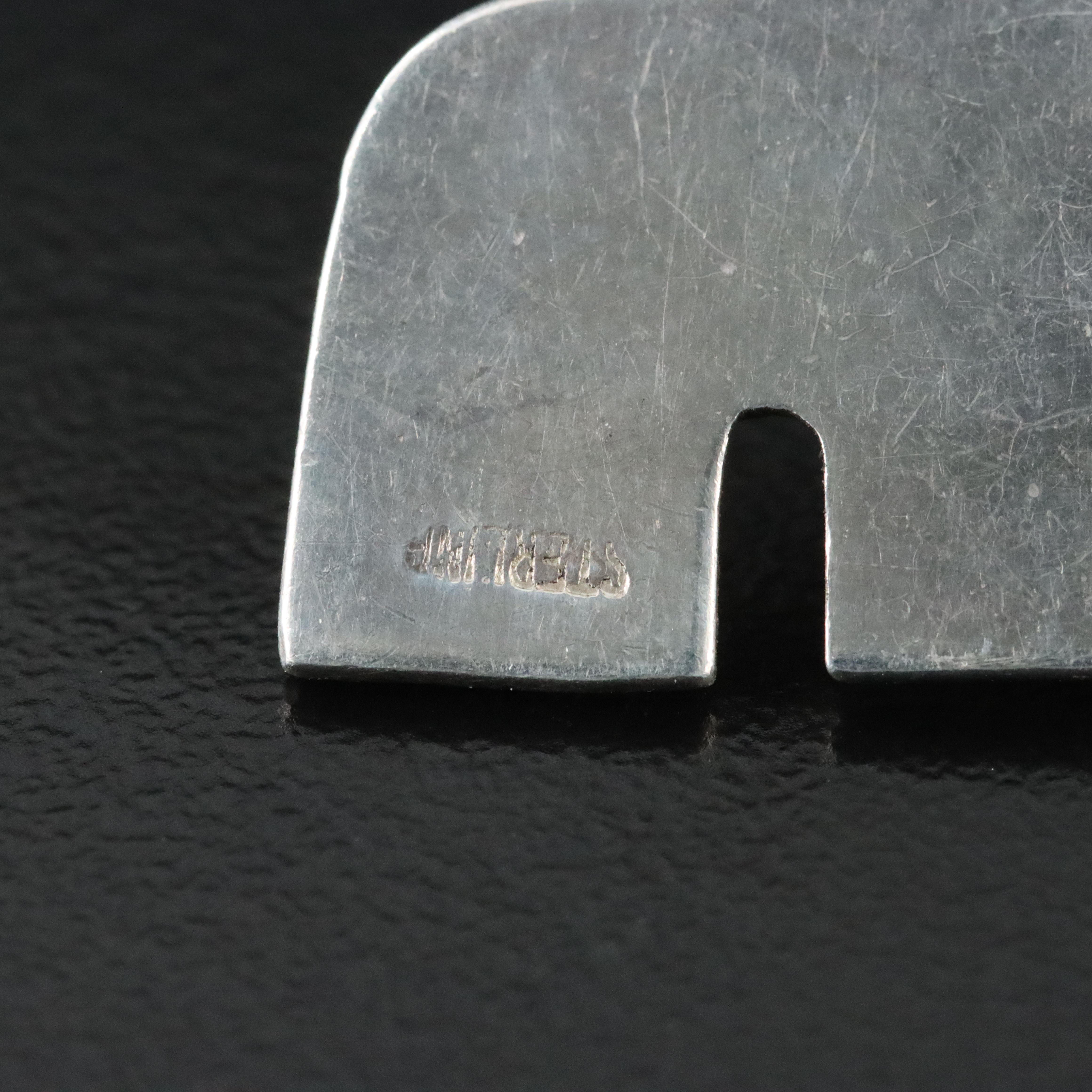 Western Style Sterling Buffalo Kachina Brooch