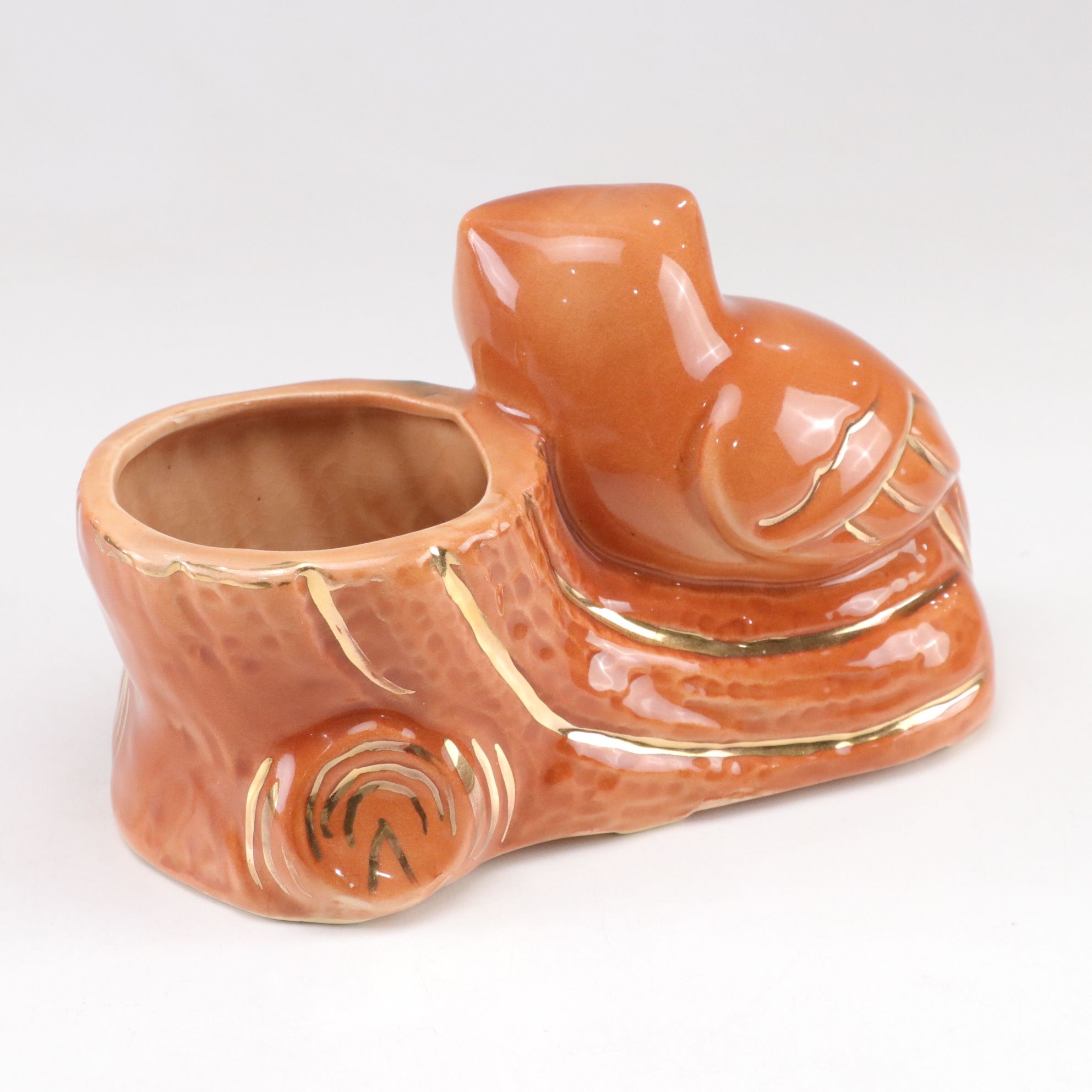 Ceramic Owl, Goat & Donkey with Cart Planters, Mid-20th Century