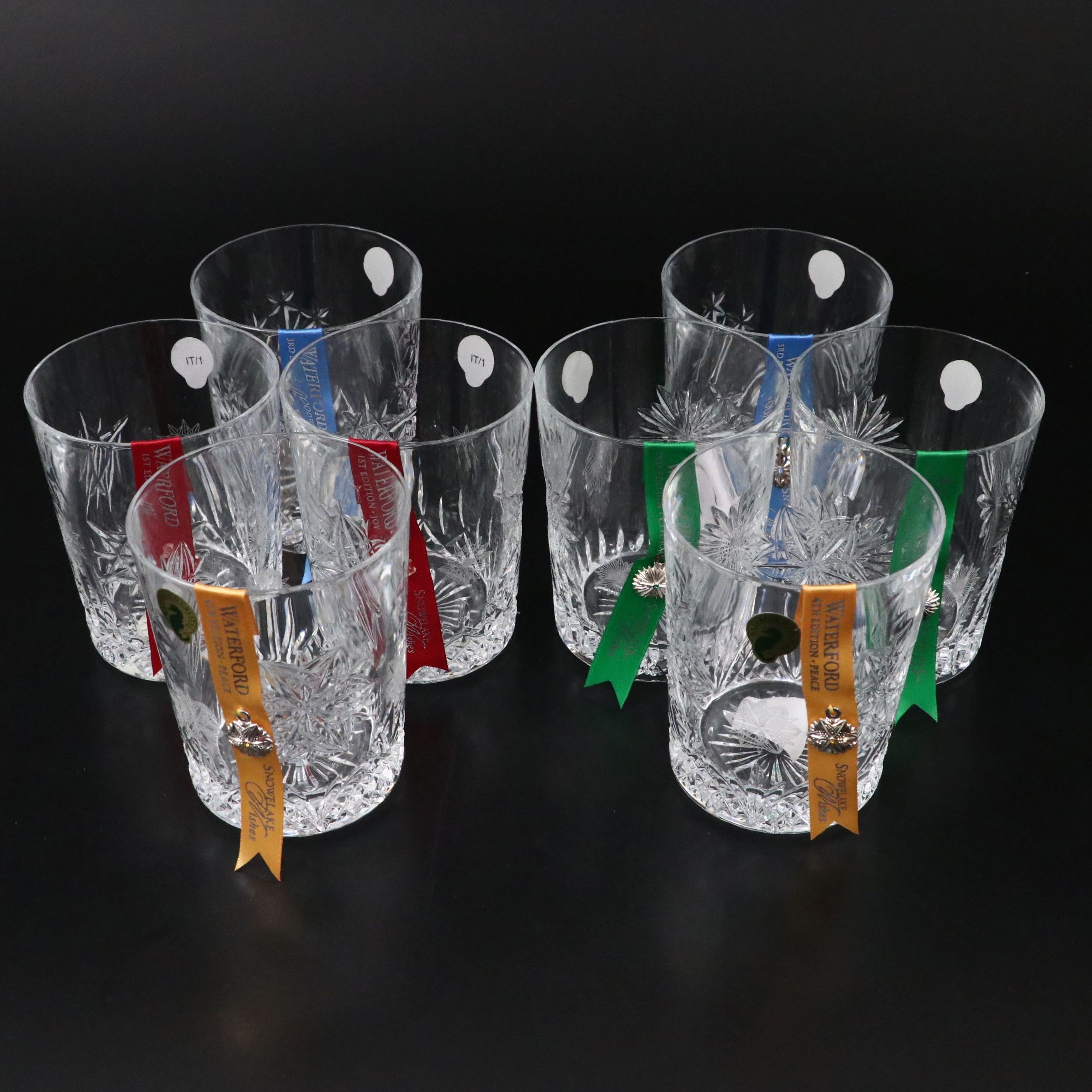 Waterford Crystal "Snowflake Wishes" Double Old Fashioned Glasses