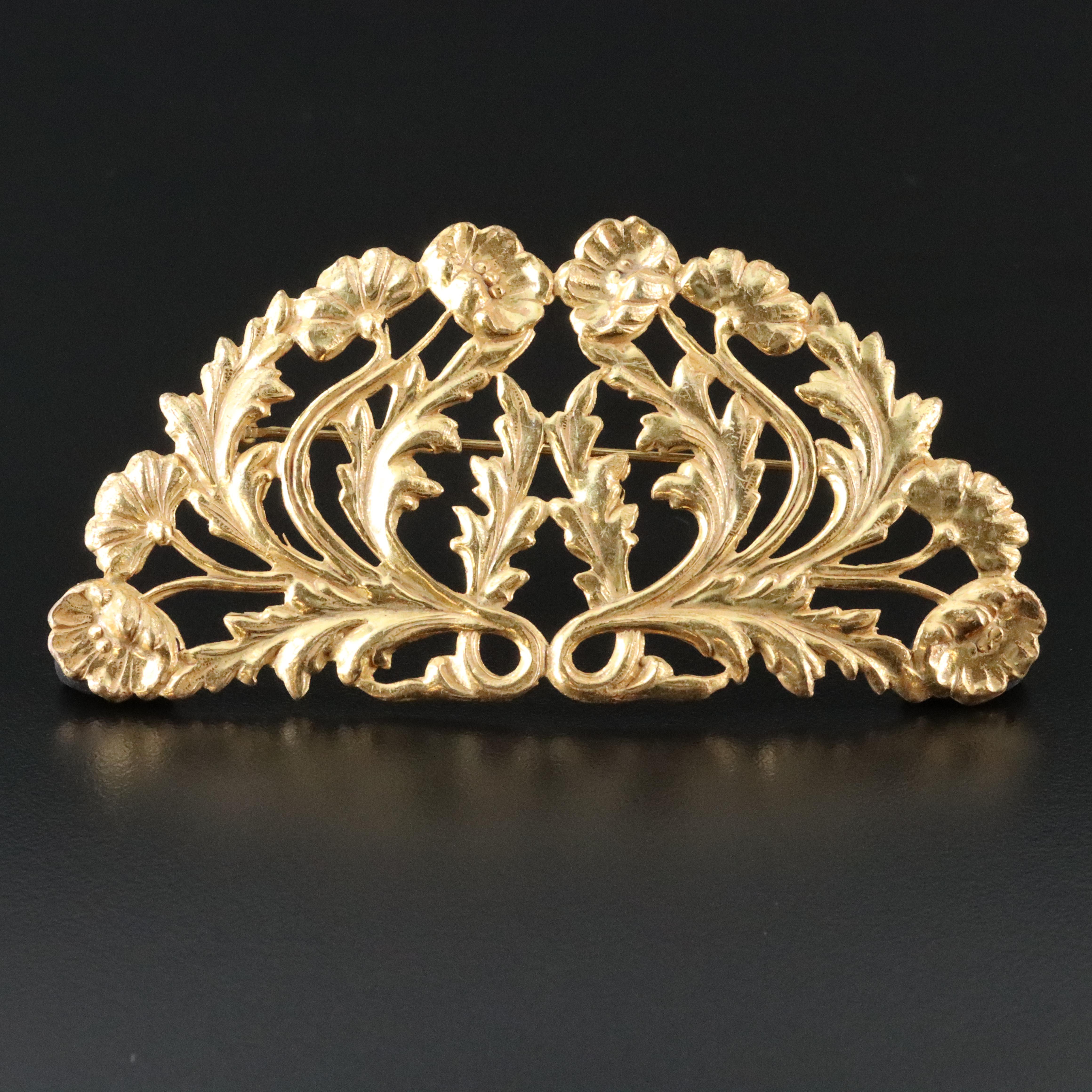 Miriam Haskell Floral Brooch