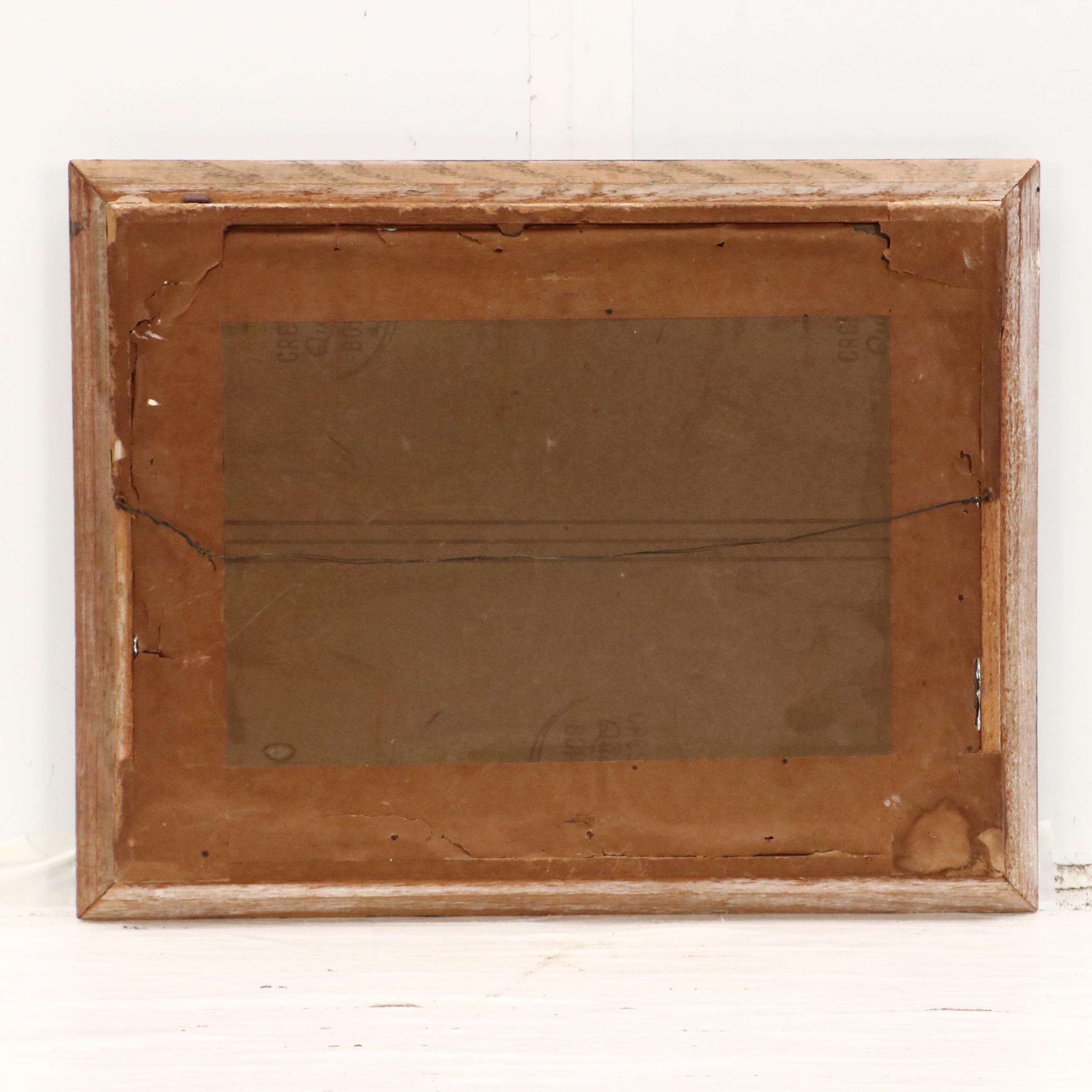 Parisian Street Scene Paint-by-Number Painting, Mid-20th Century