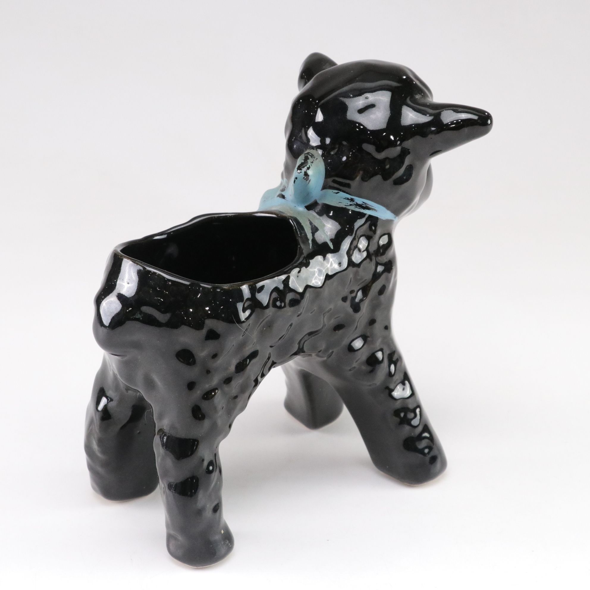 Weller Three-Headed Dog and Black Sheep Ceramic Planters,  Mid-20th Century