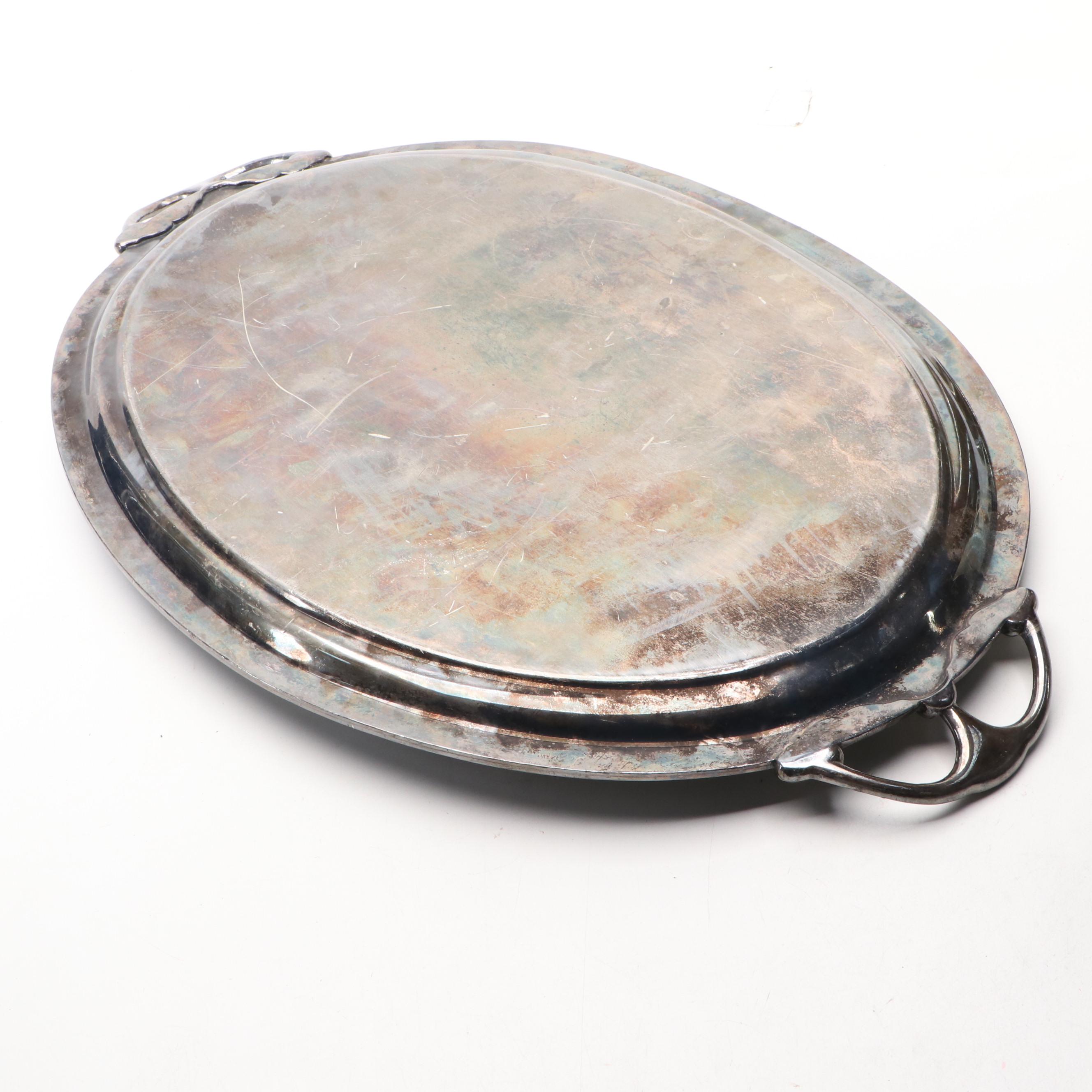 Simpson, Hall, Miller & Co. Aesthetic Movement Silver Plate Tray, Late 19th C.