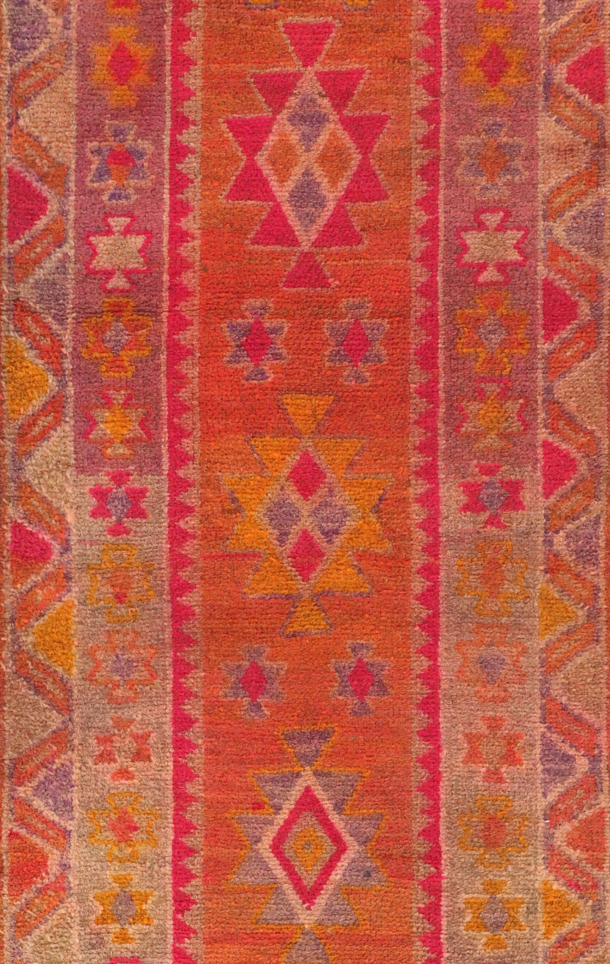 2'11 x 15'6 Hand-Knotted Turkish Village Carpet Runner Long Rug