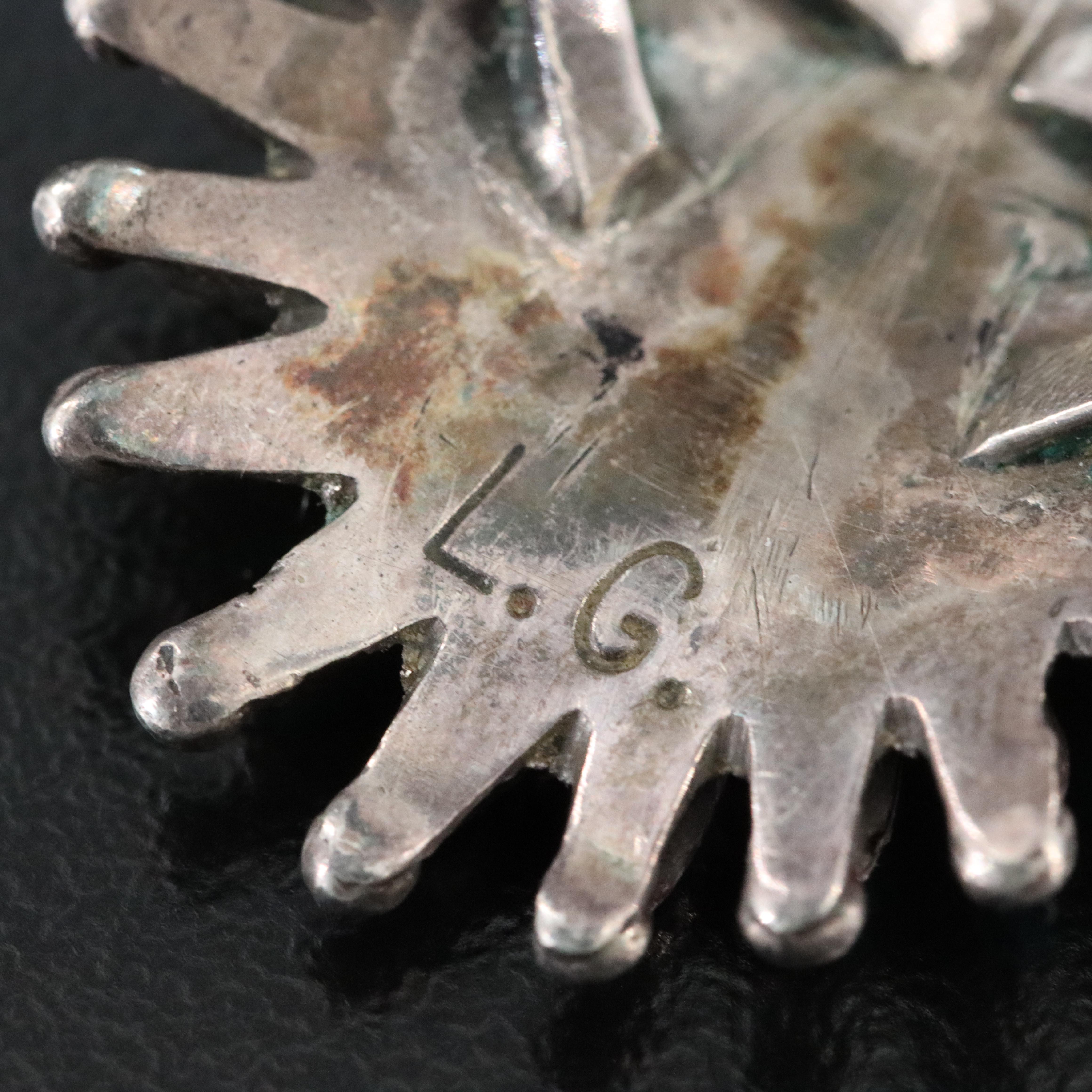 Southwestern Sterling Turquoise Petit Point Ring