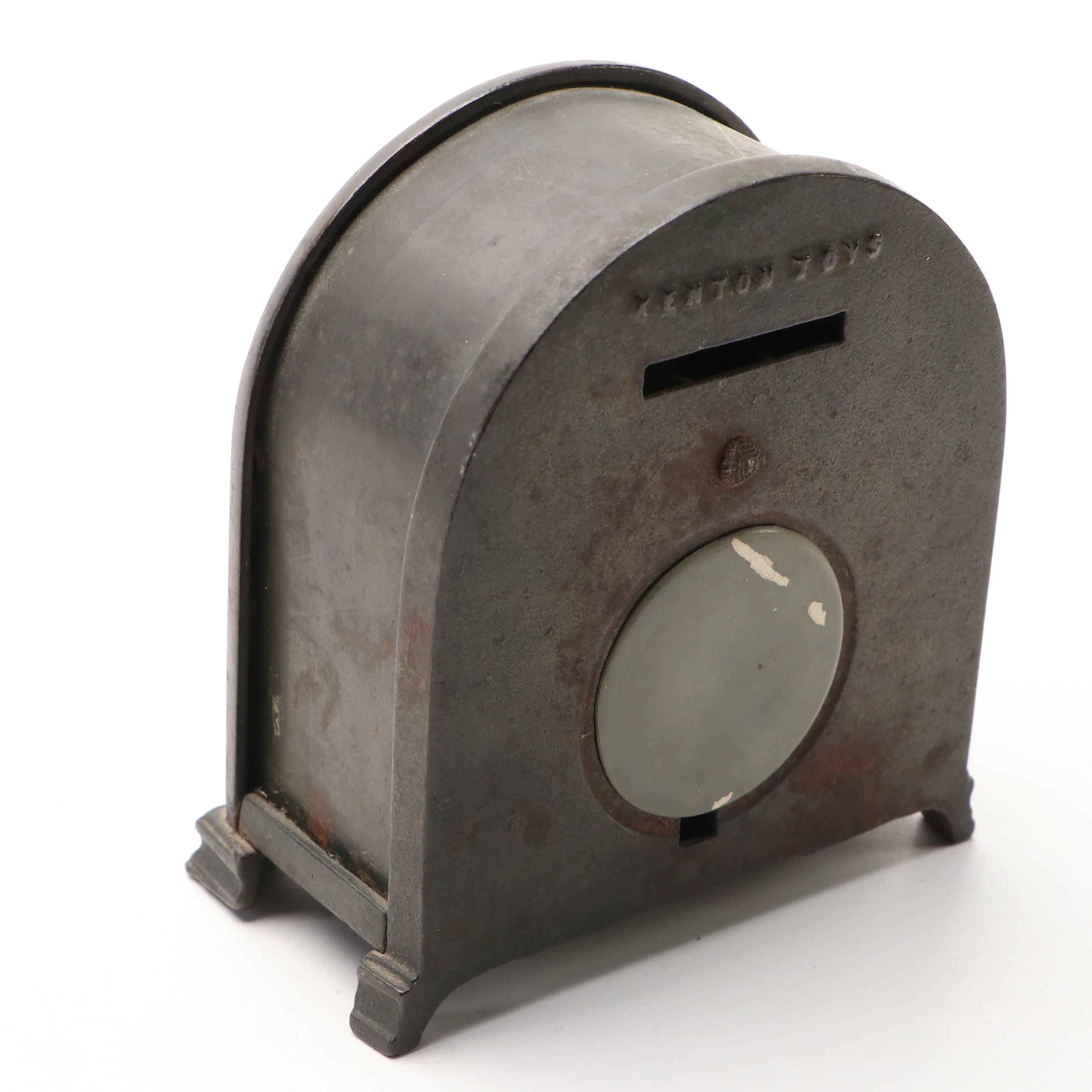 Kenton Crosley Tube Radio Tombstone Cast Iron Bank