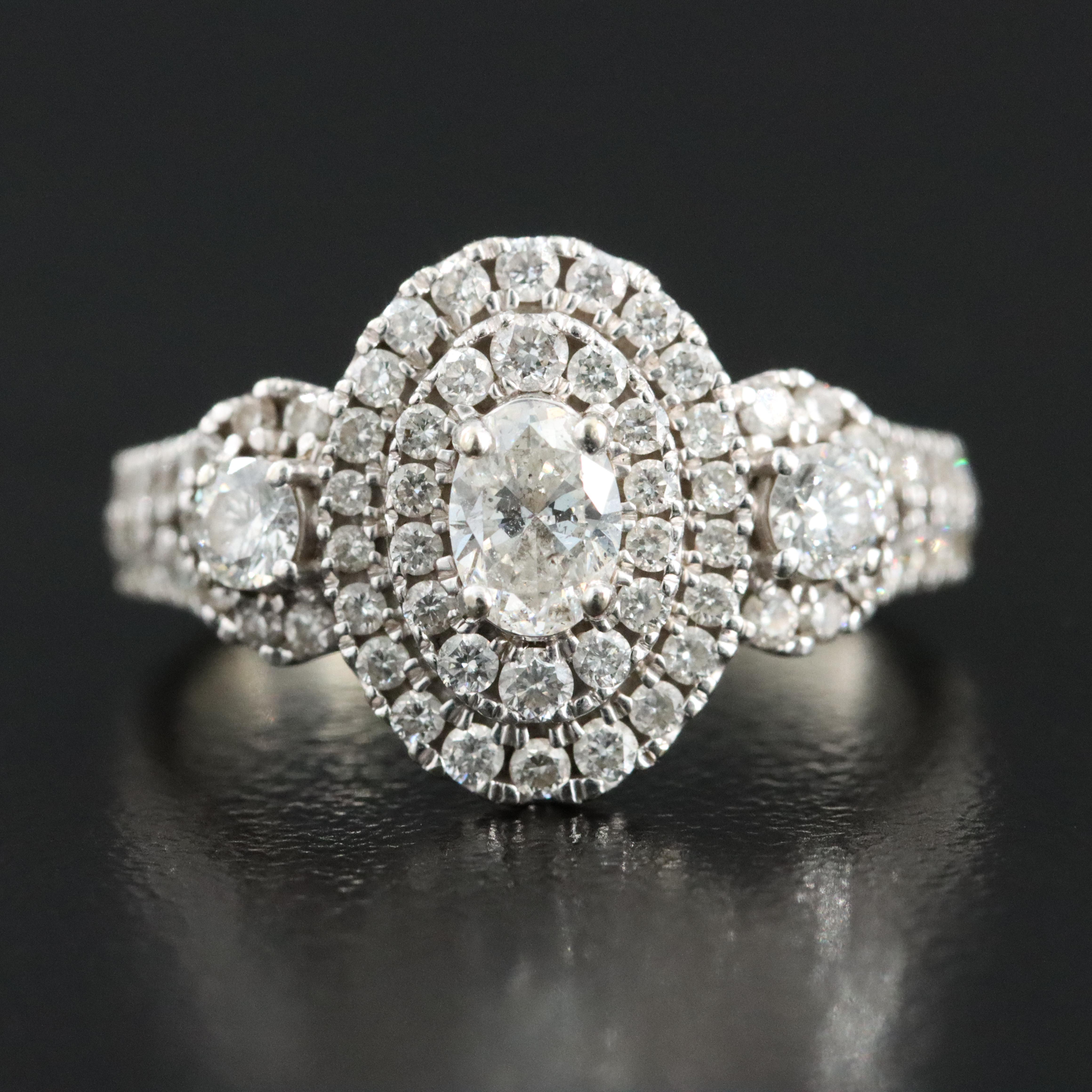 10K 1.33 CTW Diamond Halo Ring