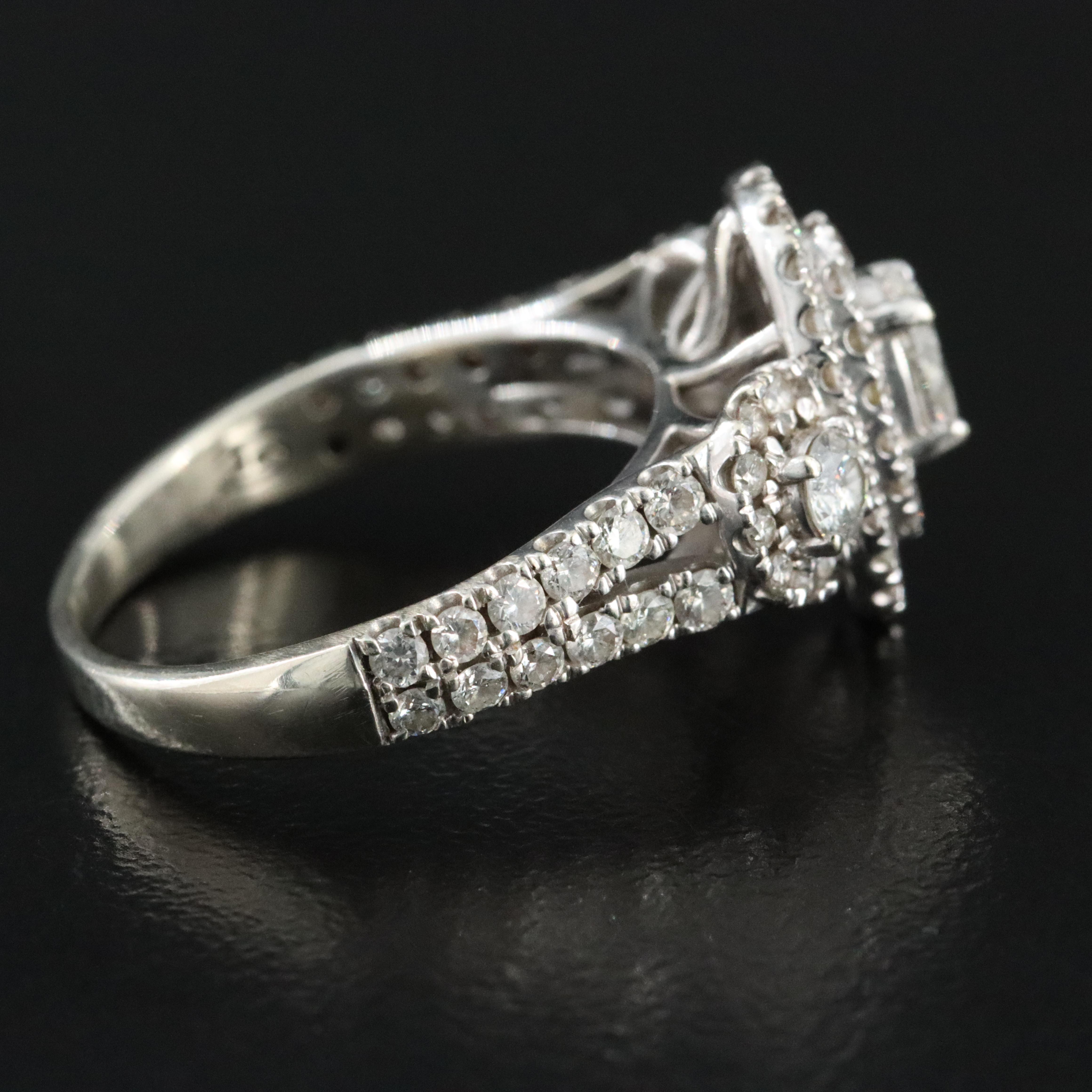 10K 1.33 CTW Diamond Halo Ring