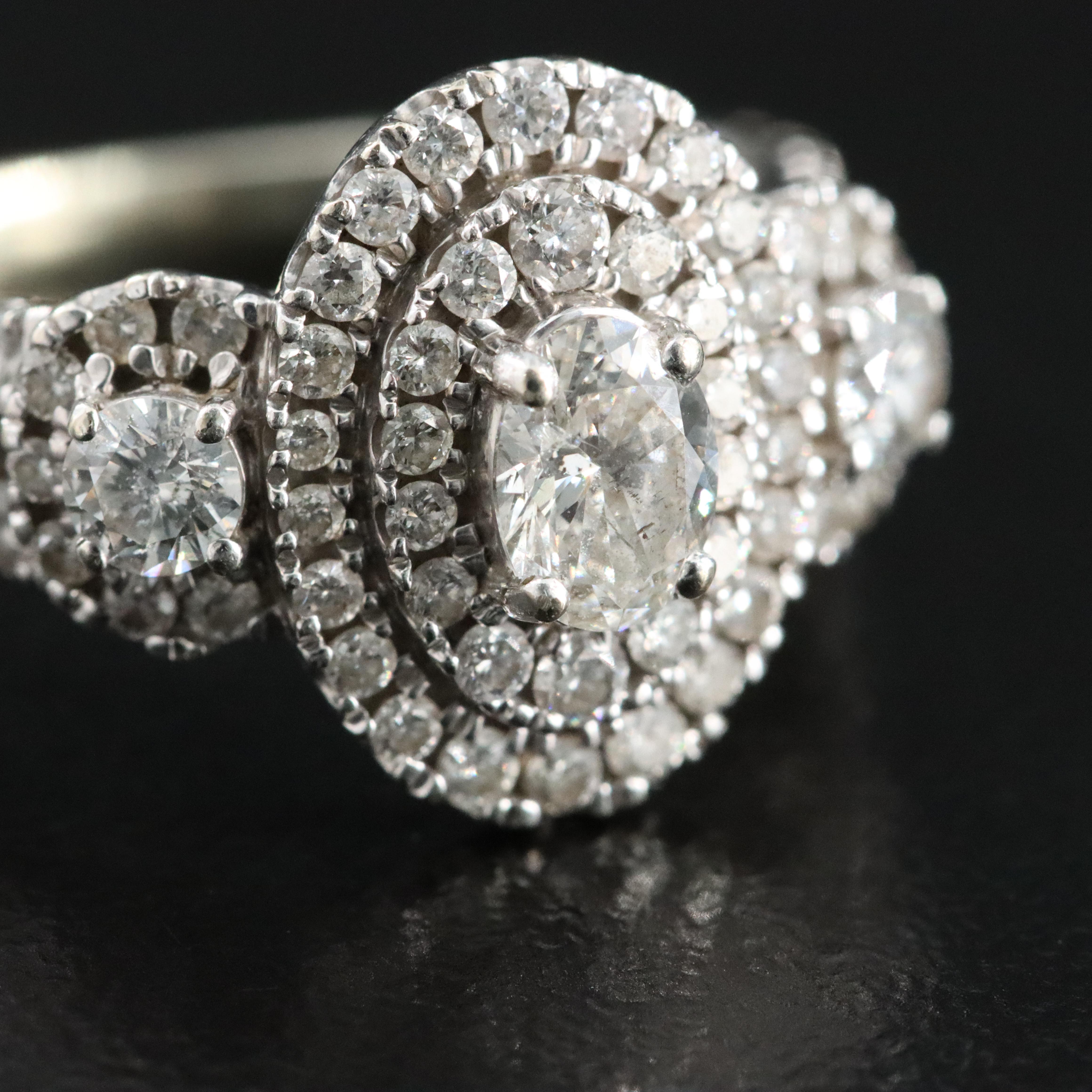 10K 1.33 CTW Diamond Halo Ring