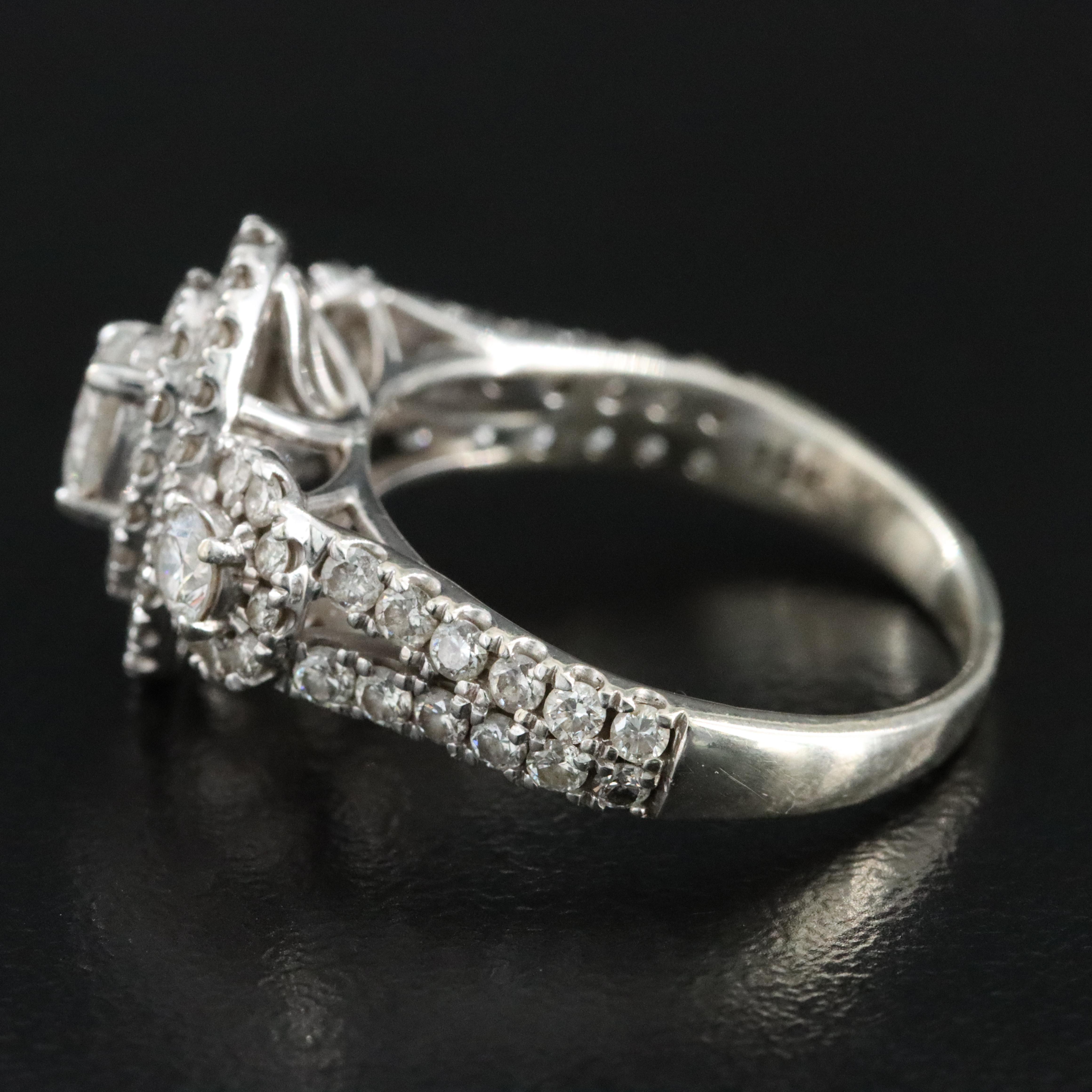 10K 1.33 CTW Diamond Halo Ring
