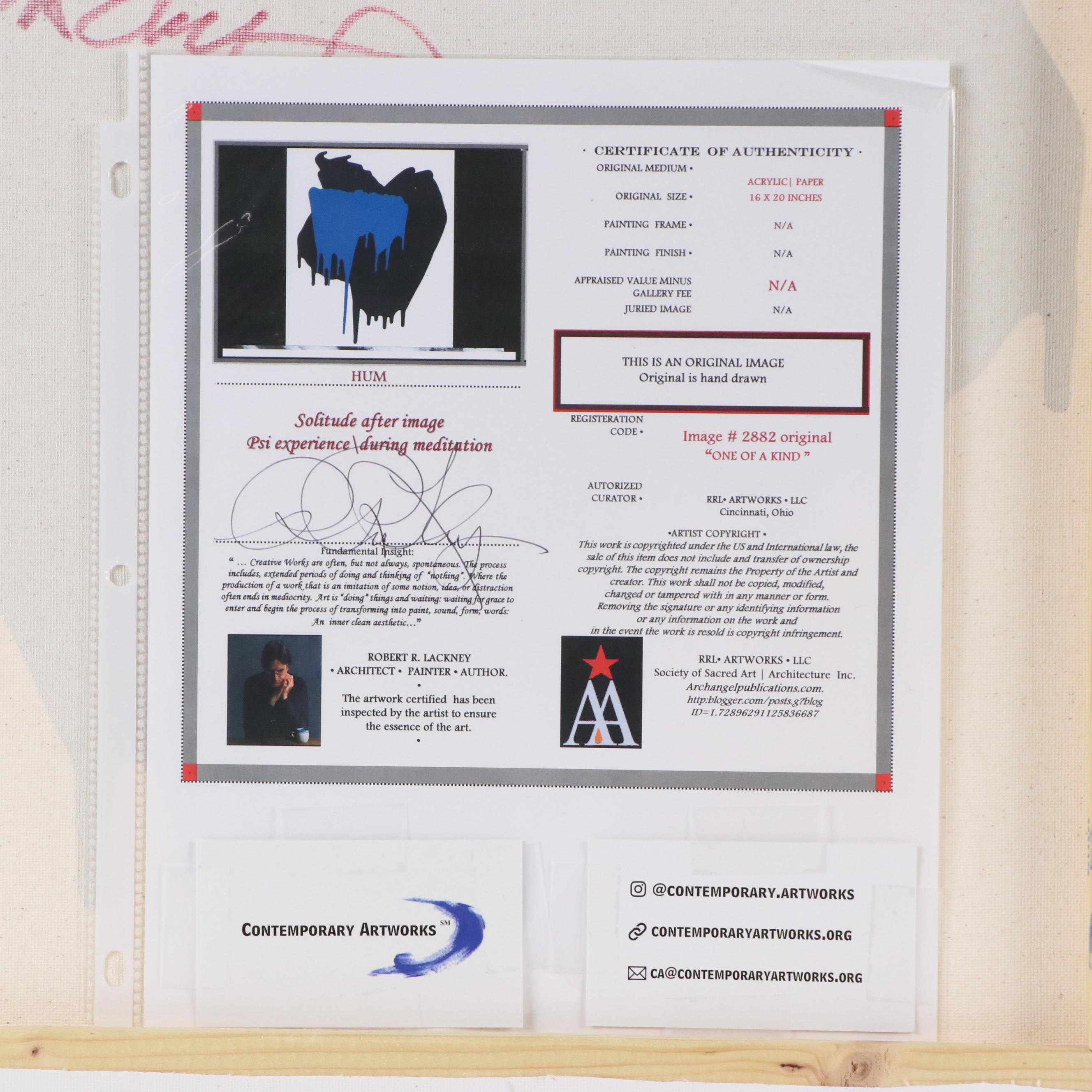 Robert Lackney Contemporary Acrylic Painting "Hum," 21st Century