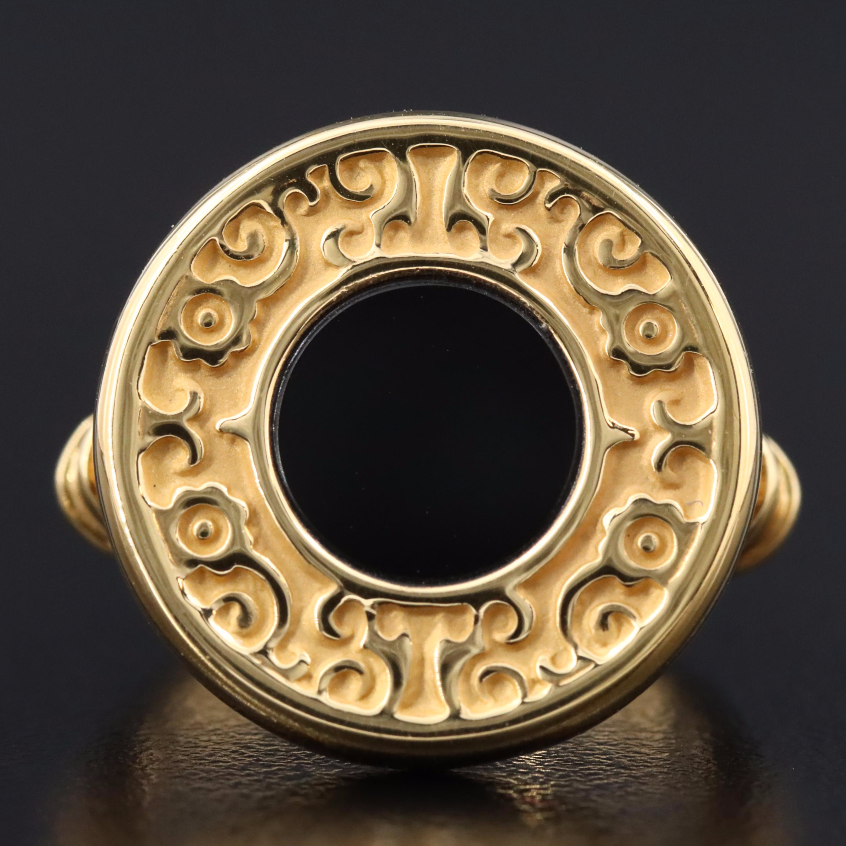 Carrera y Carrera Musica 18K Black Onyx Inlay Ring