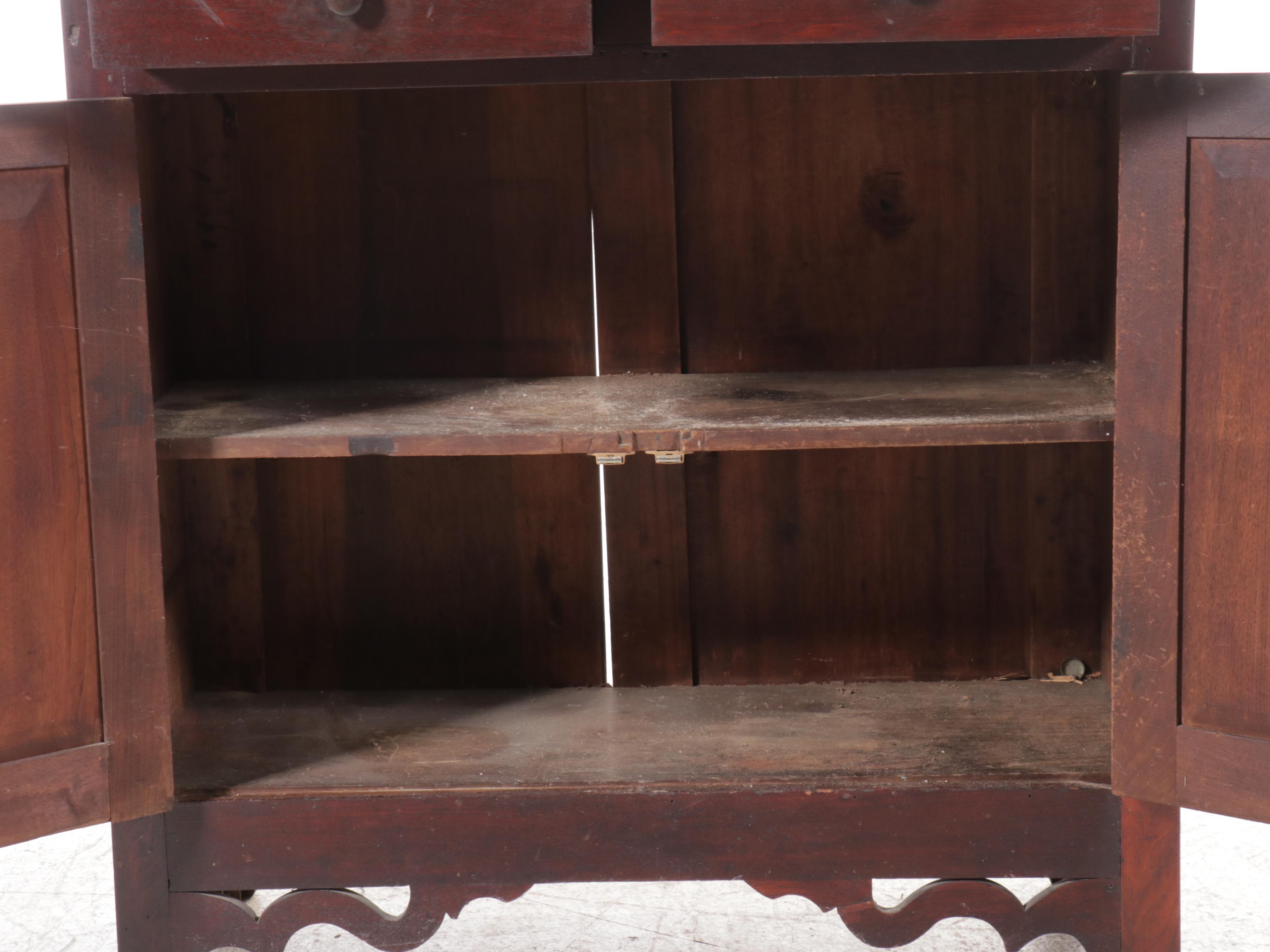 Victorian Style Walnut Jelly Cabinet, Mid to Late 19th Century