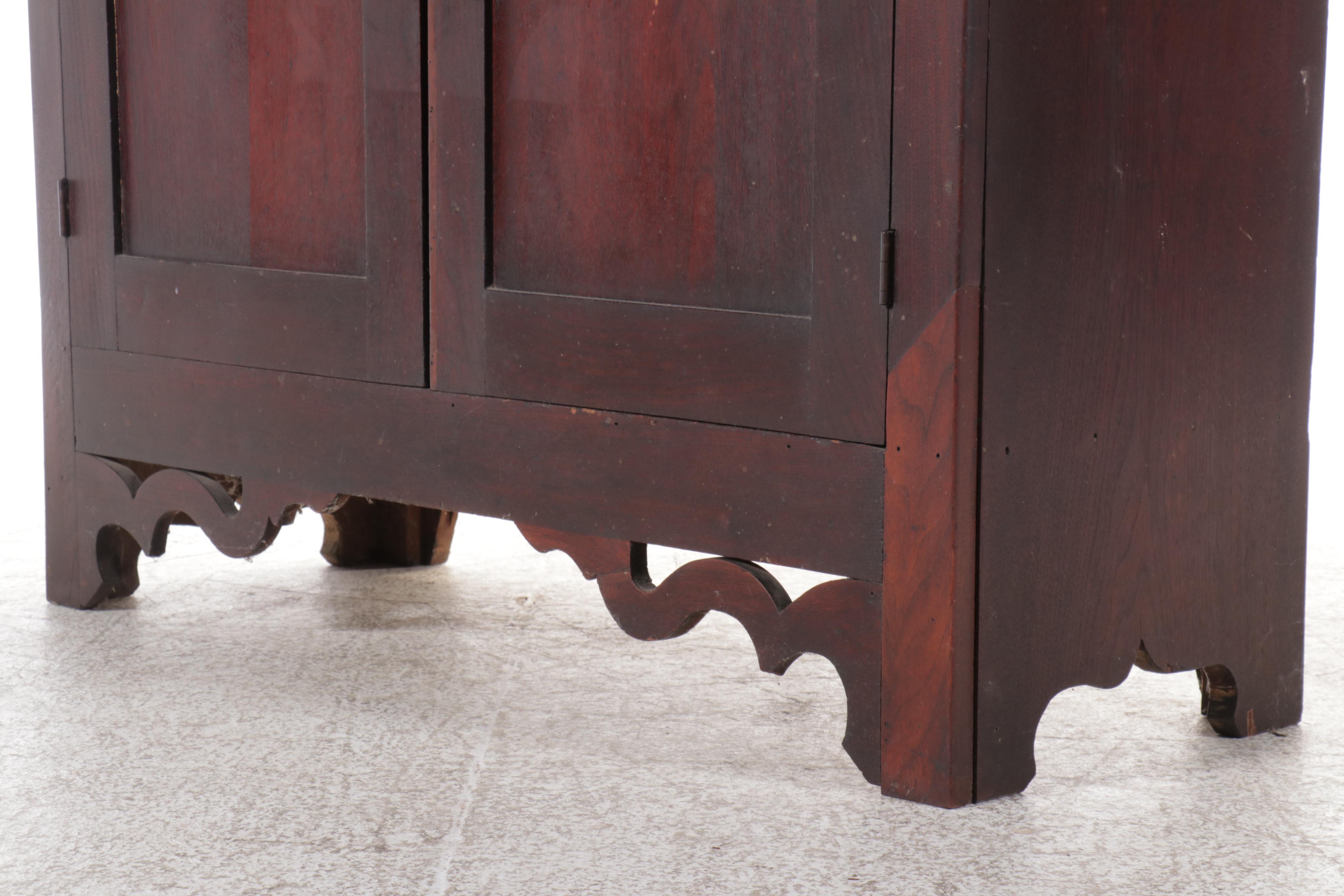 Victorian Style Walnut Jelly Cabinet, Mid to Late 19th Century