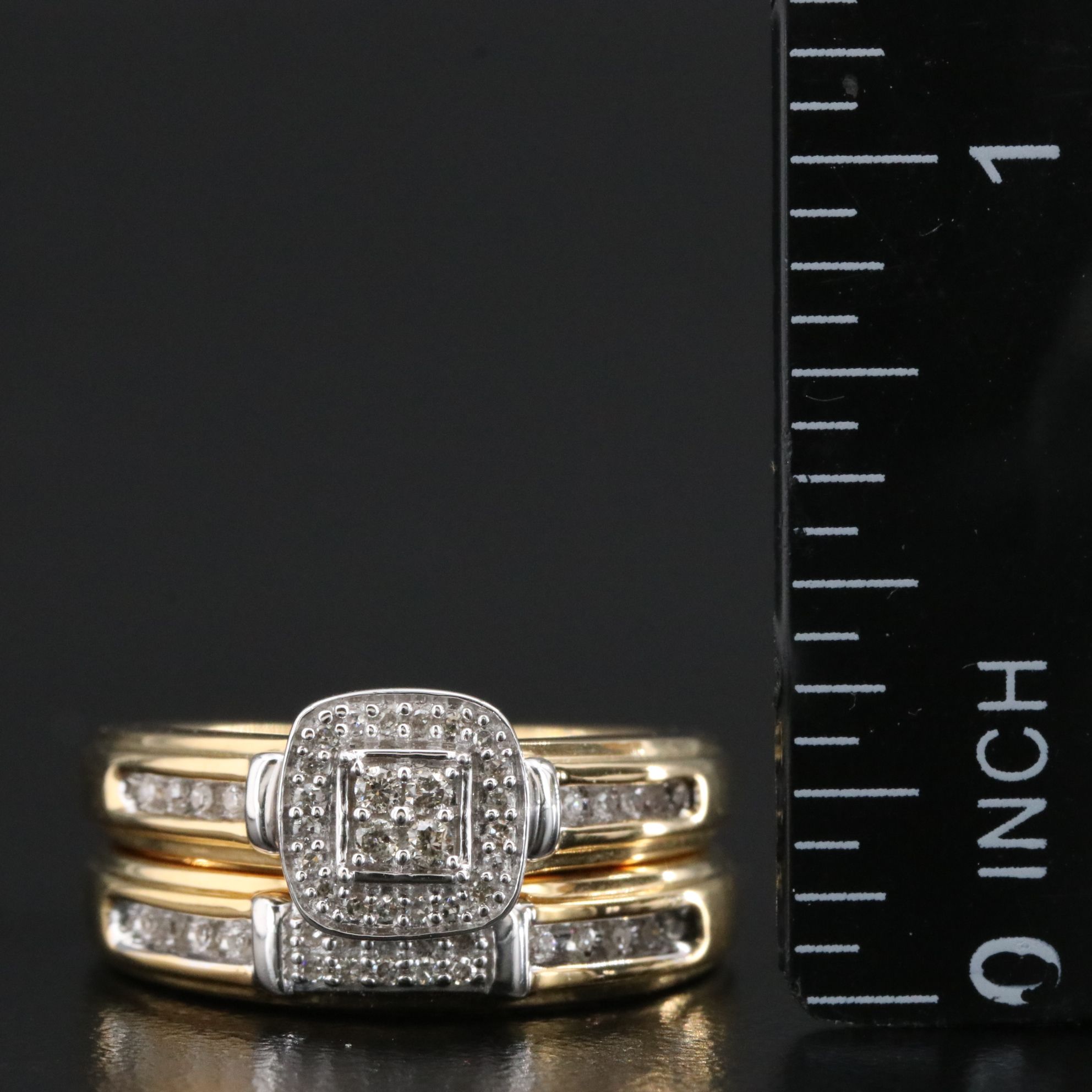 Sterling Diamond Ring Set