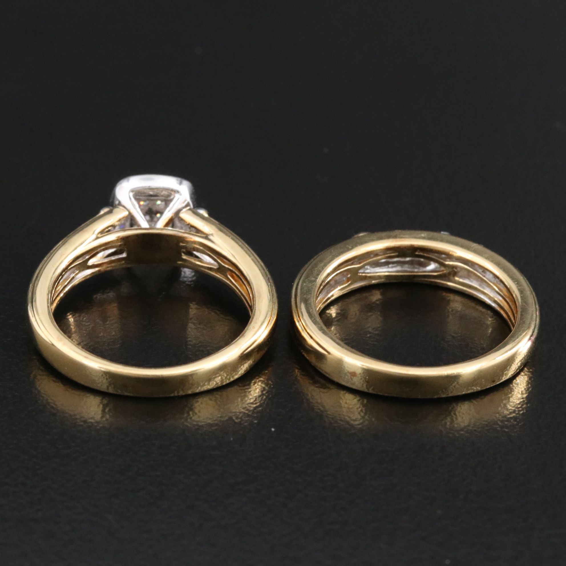 Sterling Diamond Ring Set