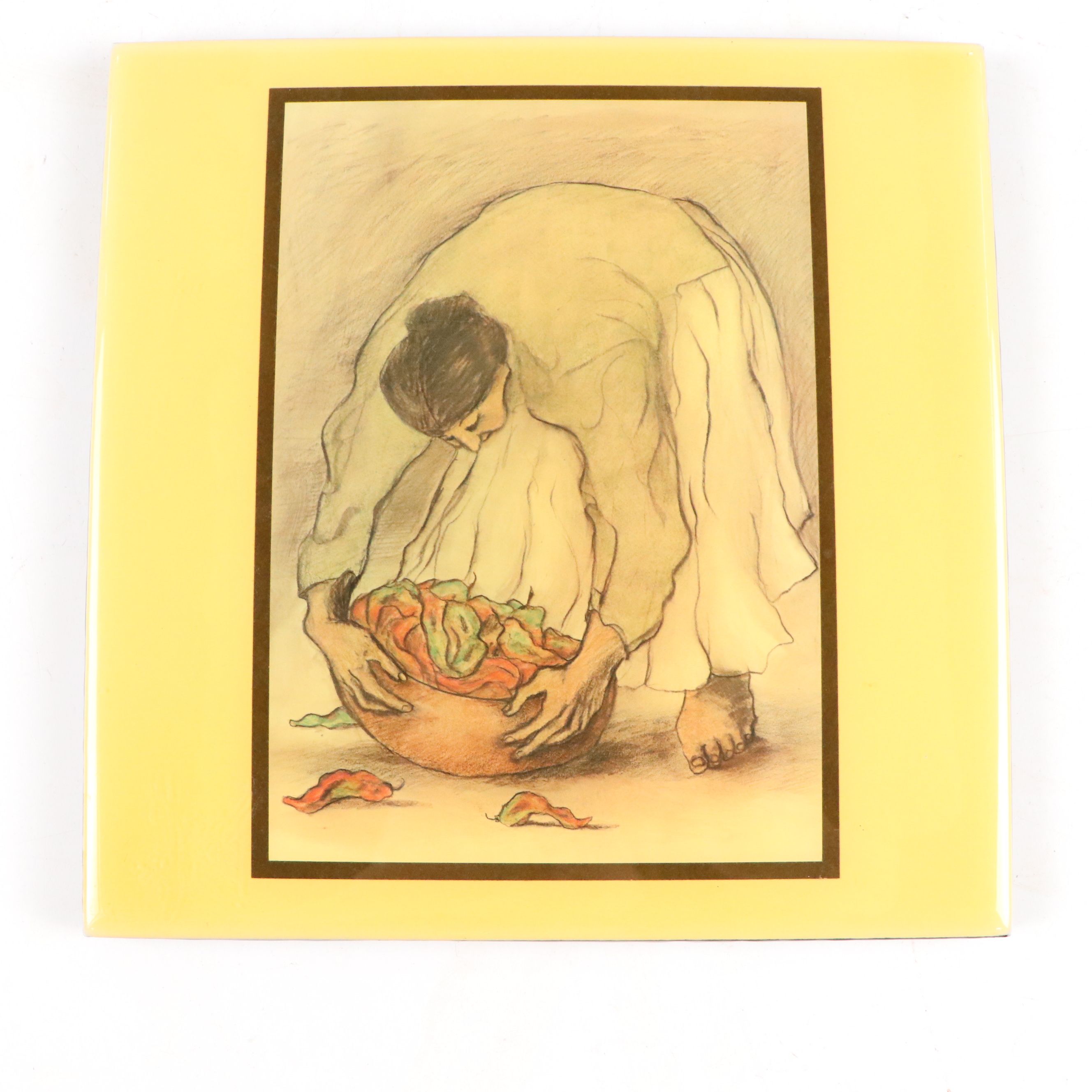 R. C. Gorman "Earth Child" and Other Ceramic Art Tiles