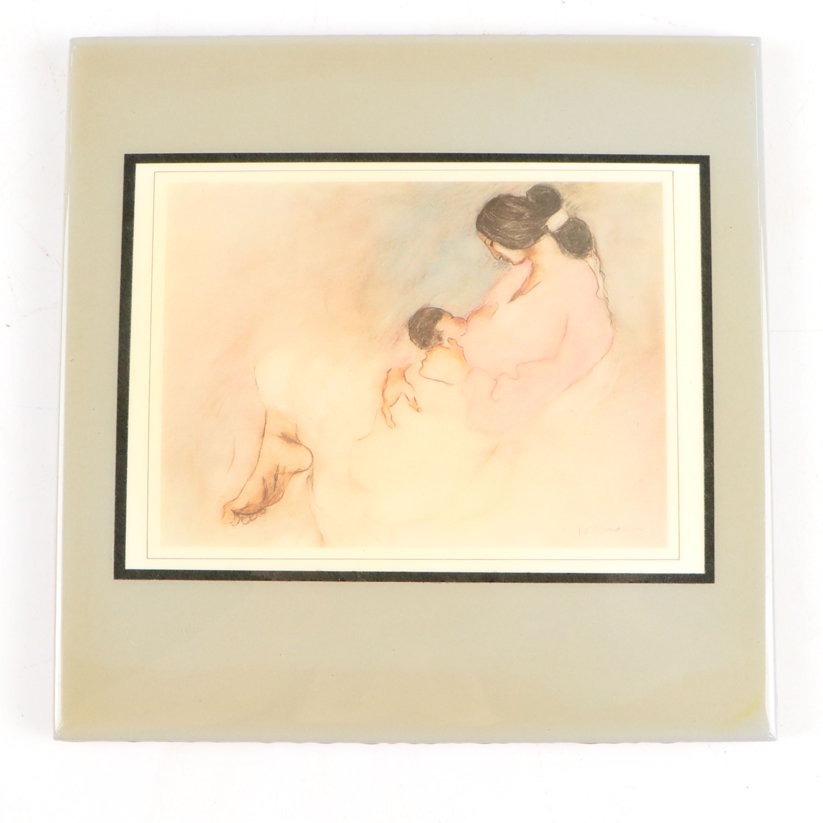 R. C. Gorman "Earth Child" and Other Ceramic Art Tiles