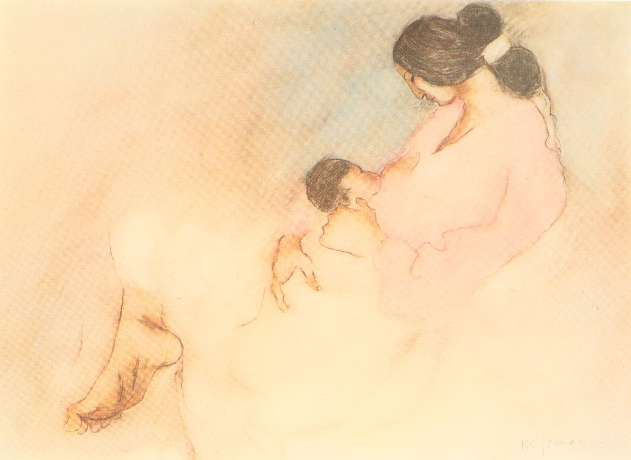 R. C. Gorman "Earth Child" and Other Ceramic Art Tiles