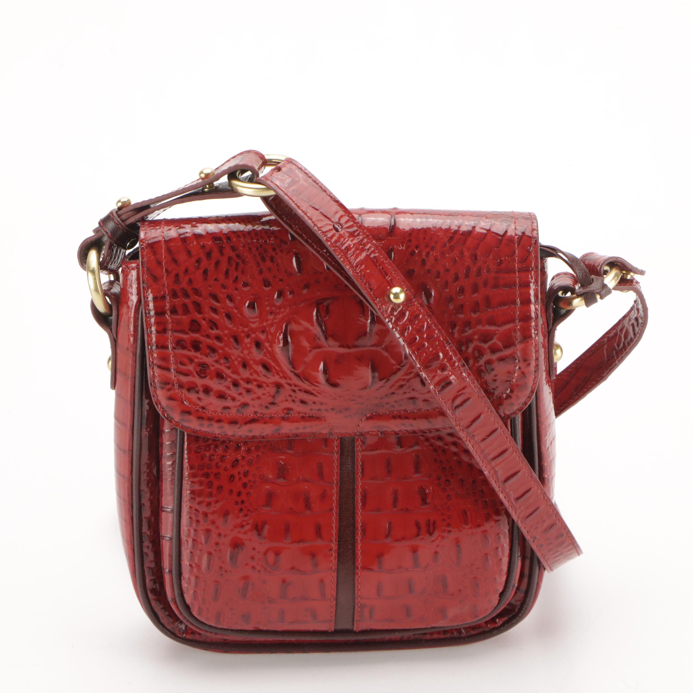 Brahmin Shiny Crocodile Crossbody, Dooney & Bourke Perforated Leather Bucket Bag