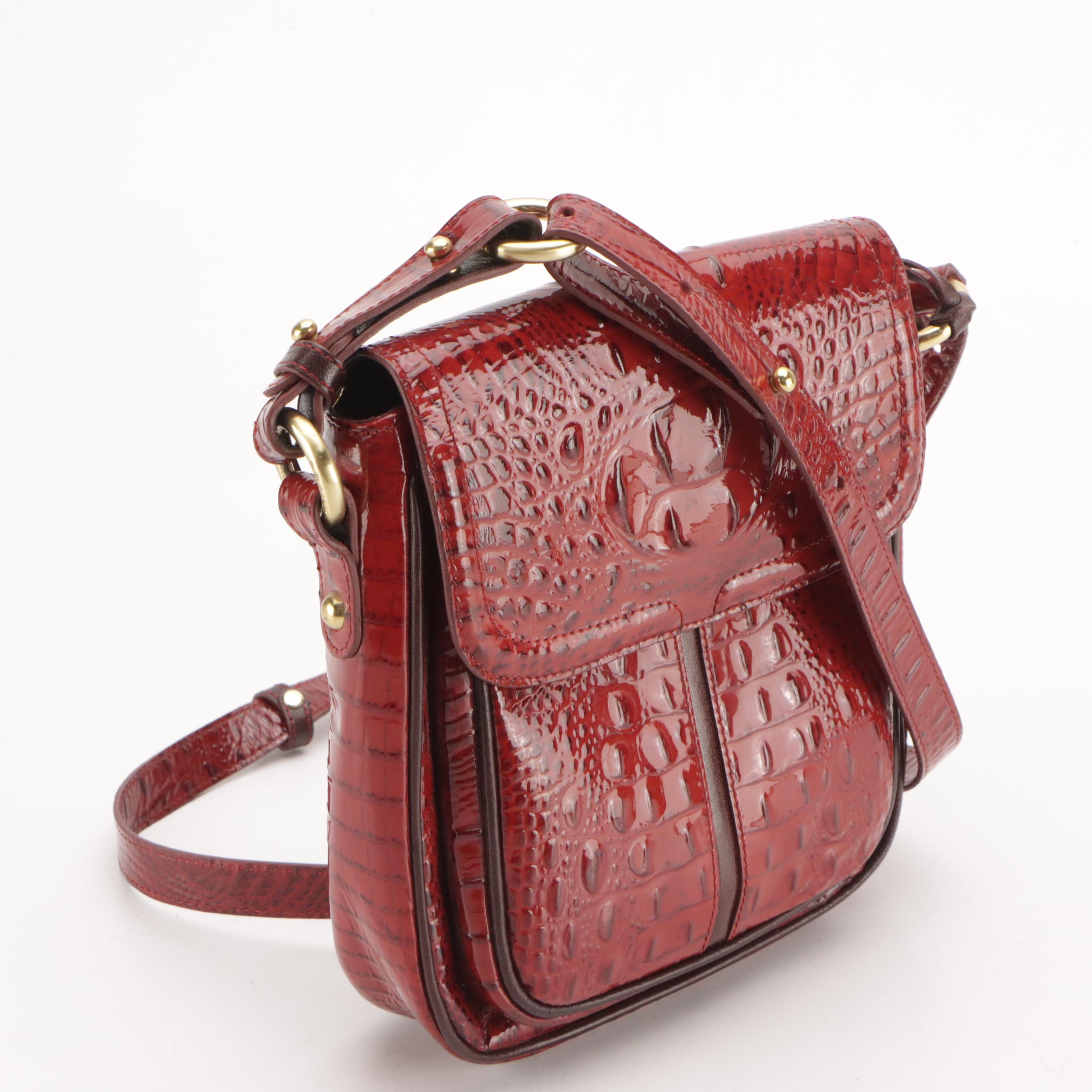 Brahmin Shiny Crocodile Crossbody, Dooney & Bourke Perforated Leather Bucket Bag
